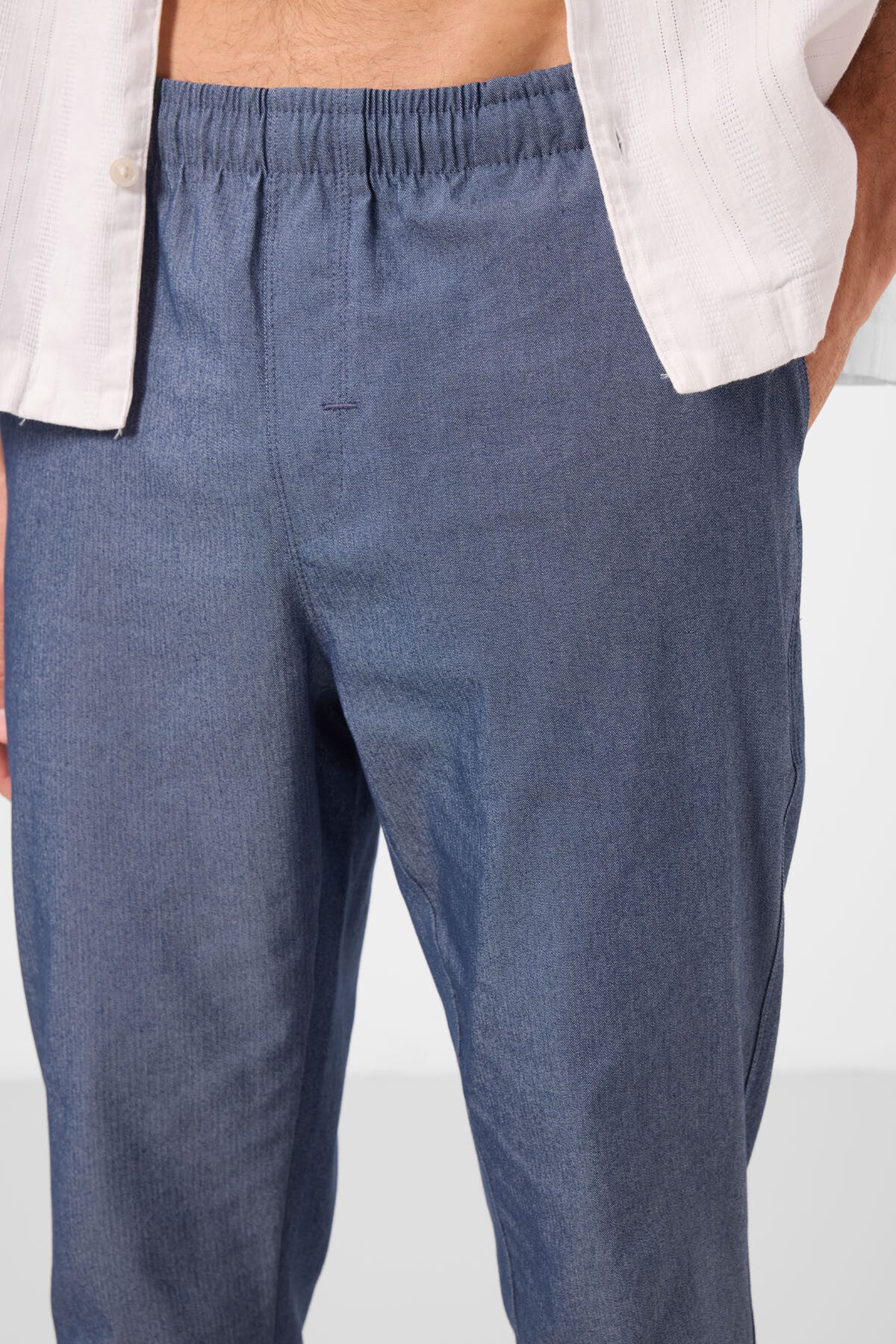 Kot Lacivert Standart Fit Dokuma Hafif Esnek Chino Erkek Pantolon - 82178