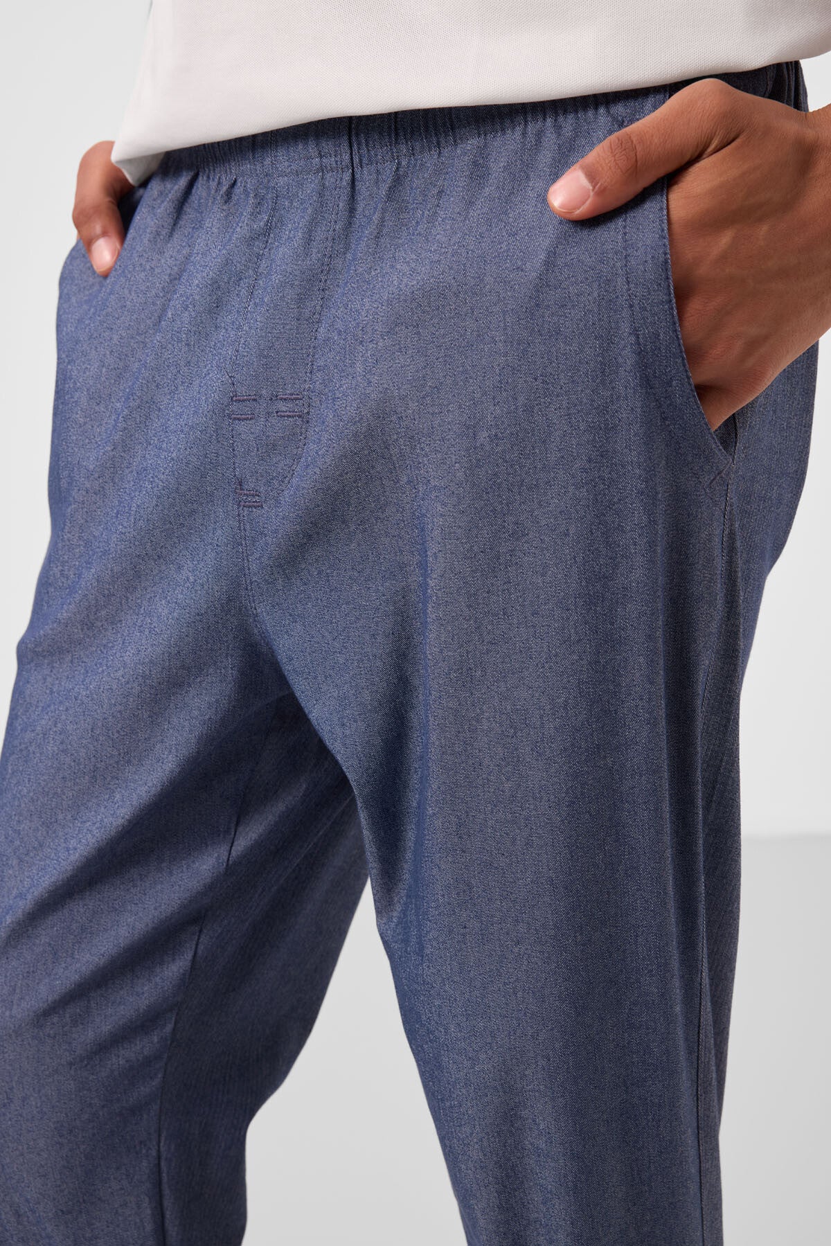 Kot Lacivert Standart Fit Dokuma Hafif Esnek Chino Erkek Pantolon - 82180