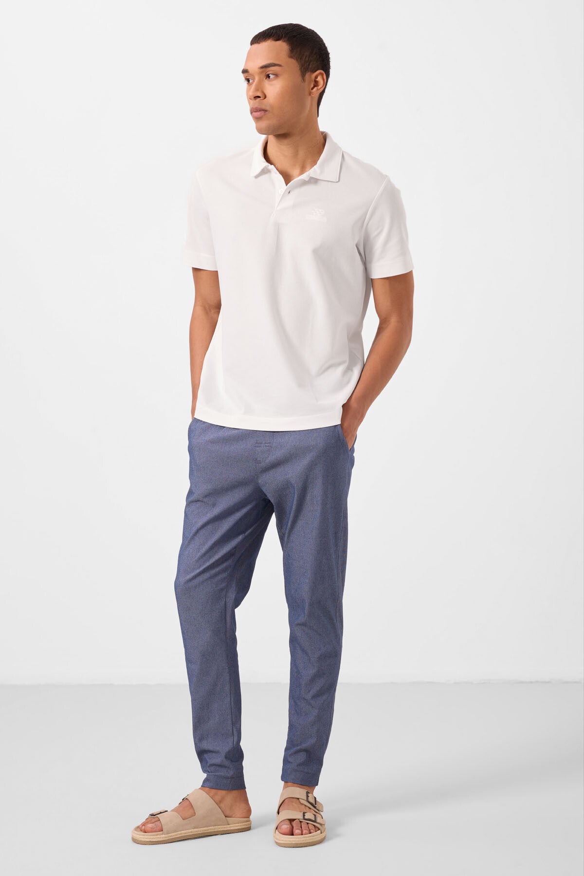 Kot Lacivert Standart Fit Dokuma Hafif Esnek Chino Erkek Pantolon - 82180