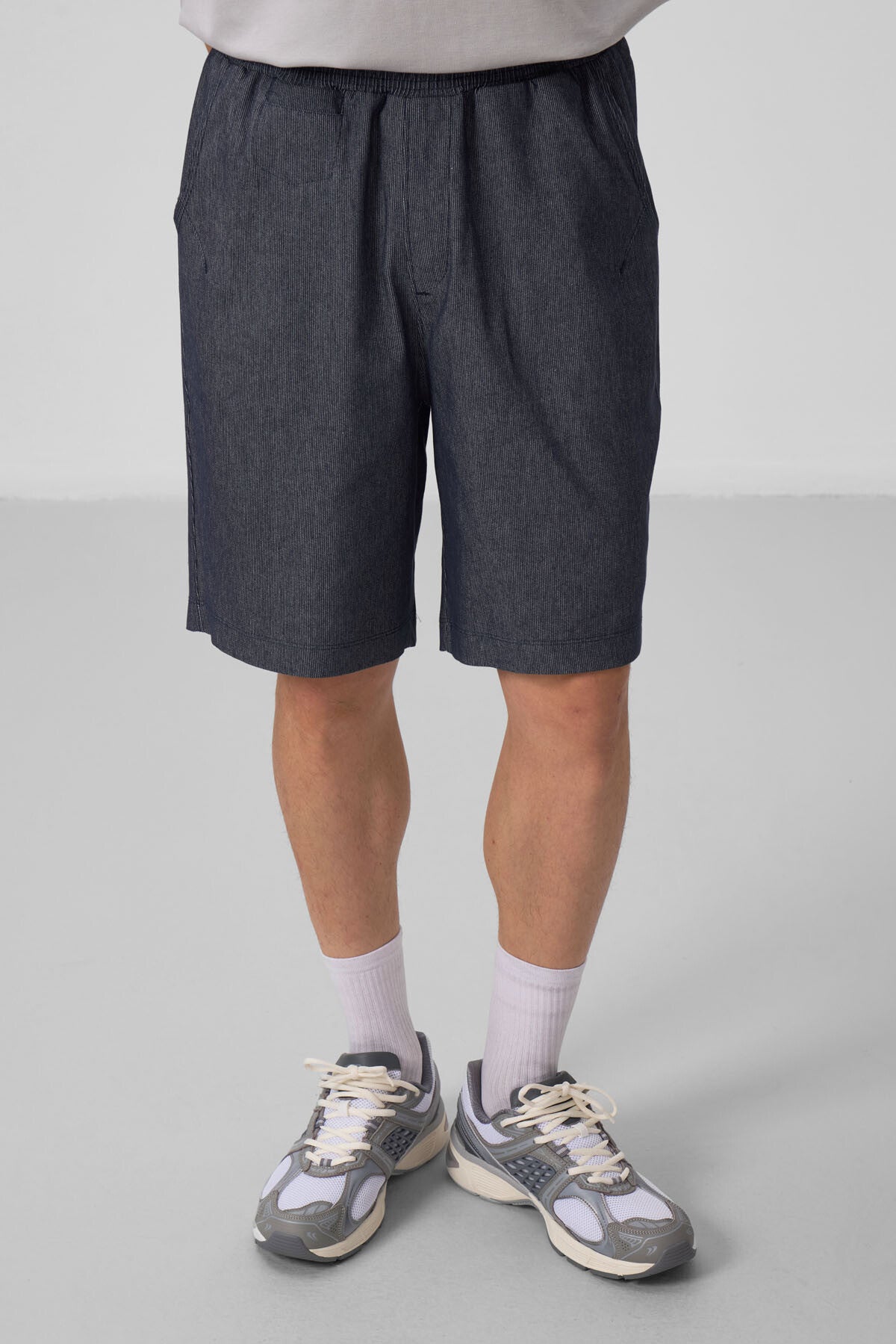 Kot Lacivert Standart Fit Dokuma Hafif Esnek Chino Erkek Şort - 81290