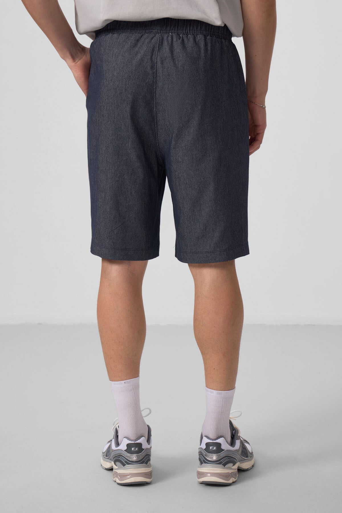 Kot Lacivert Standart Fit Dokuma Hafif Esnek Chino Erkek Şort - 81290