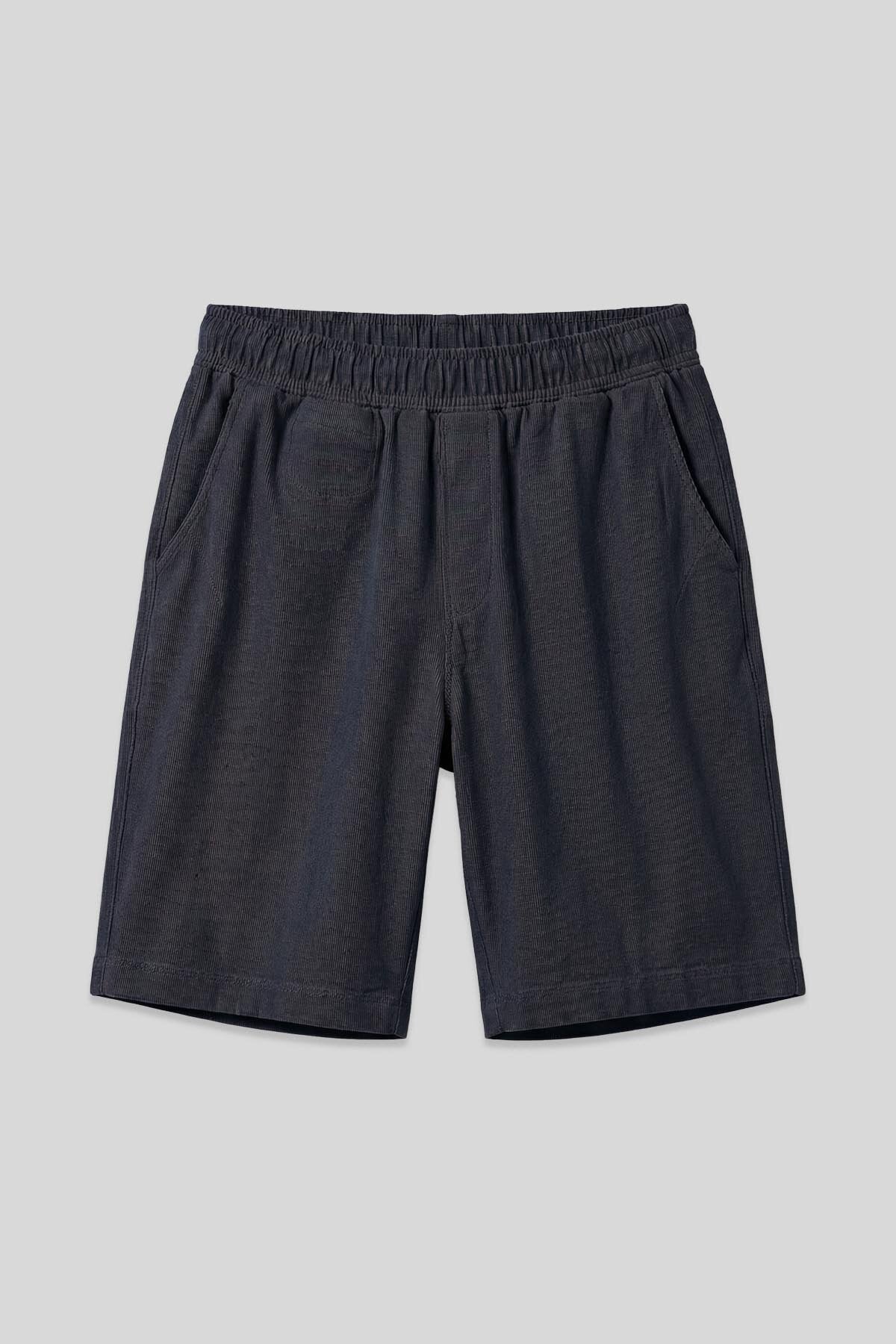 Kot Lacivert Standart Fit Dokuma Hafif Esnek Chino Erkek Şort - 81290