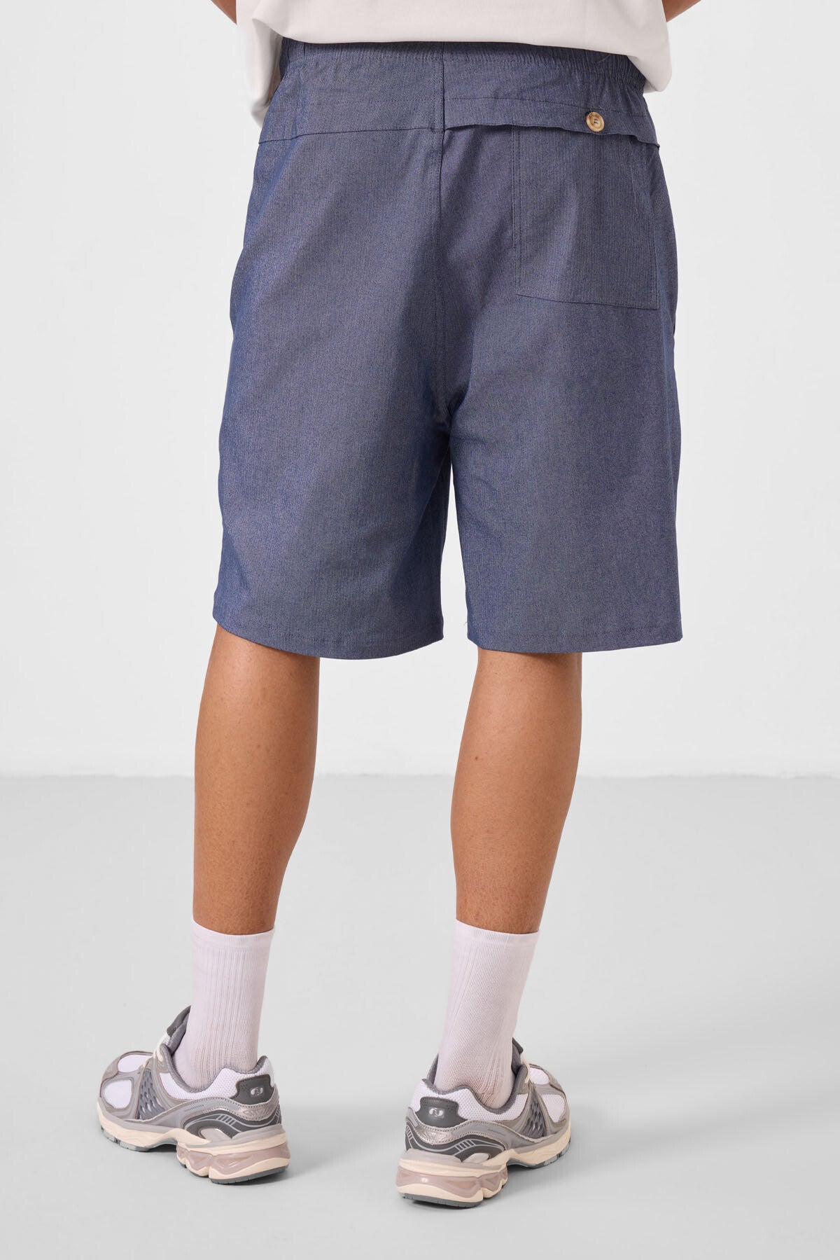 Kot Lacivert Standart Fit Dokuma Hafif Esnek Chino Erkek Şort - 81292