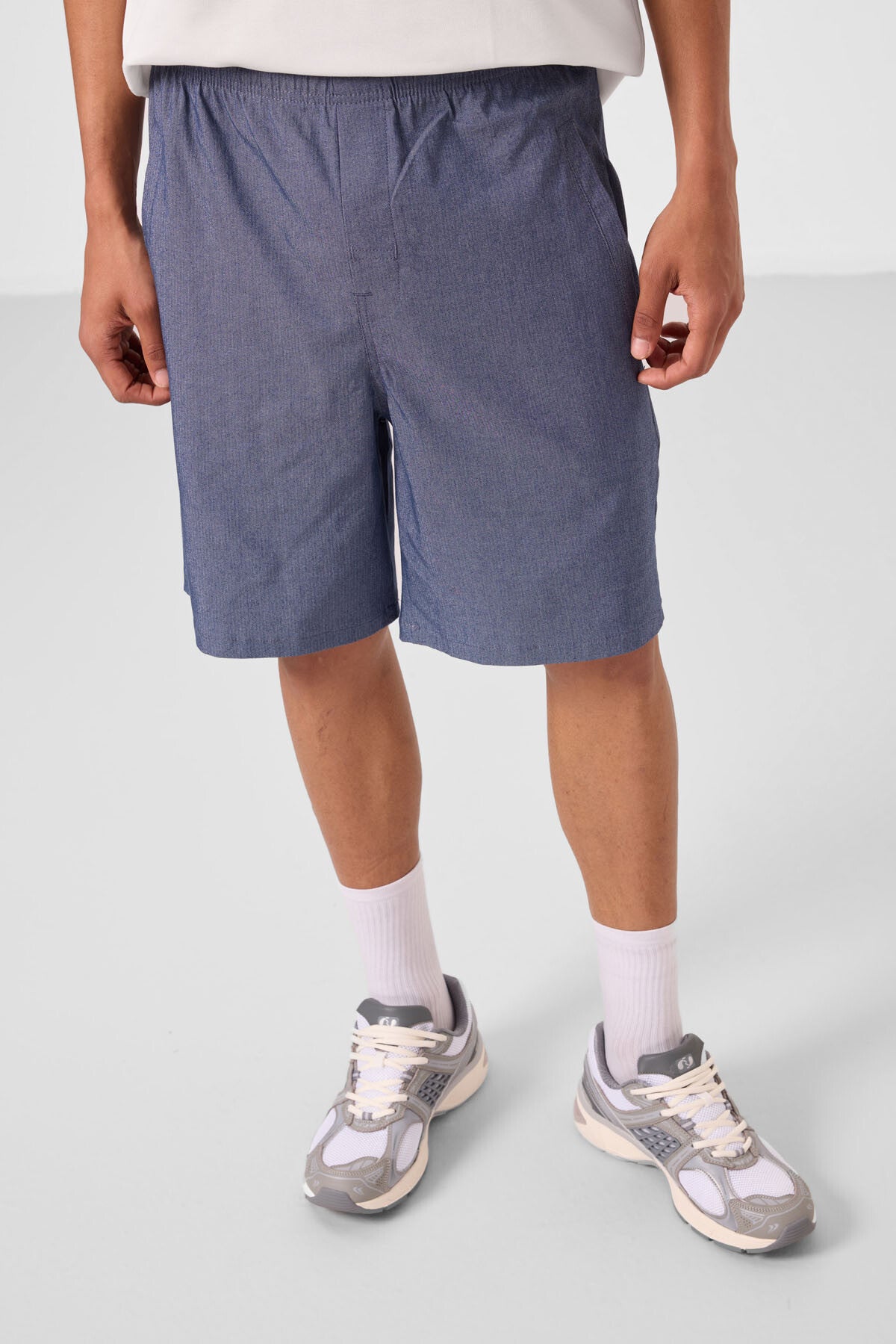 Kot Lacivert Standart Fit Dokuma Hafif Esnek Chino Erkek Şort - 81292