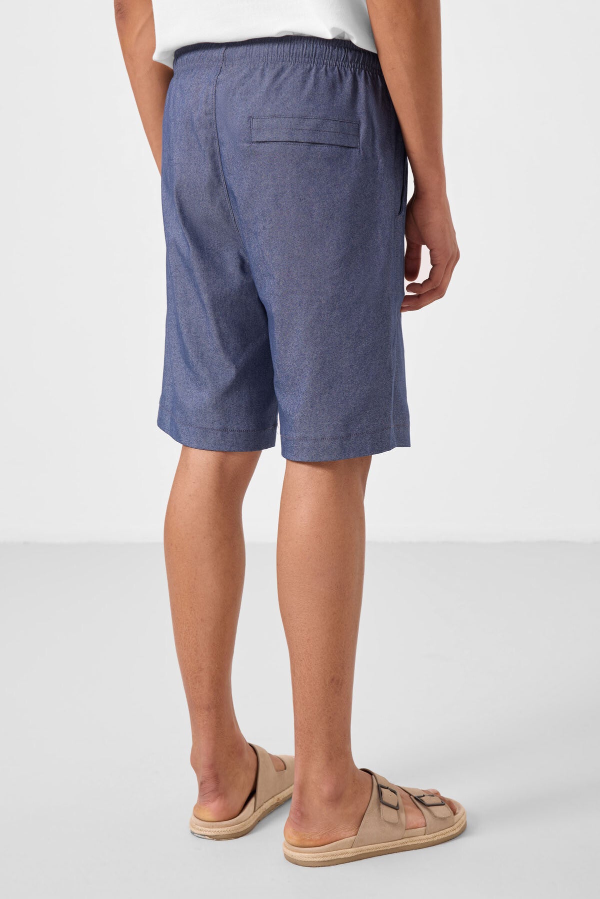 Kot Lacivert Standart Fit Dokuma Hafif Esnek Chino Erkek Şort - 81293