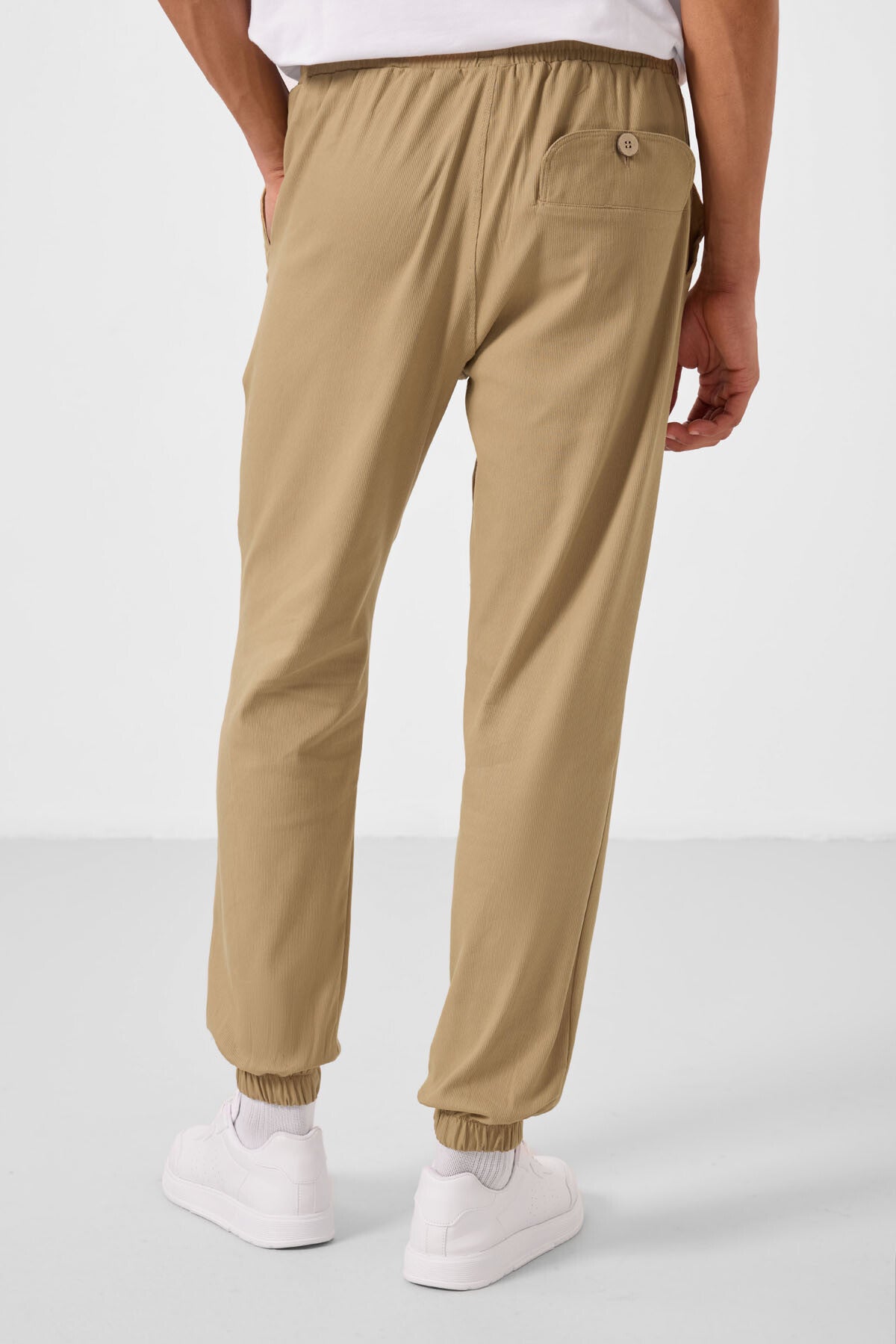 Koyu Bej Standart Fit Dokuma Hafif Esnek Chino Erkek Pantolon - 82176