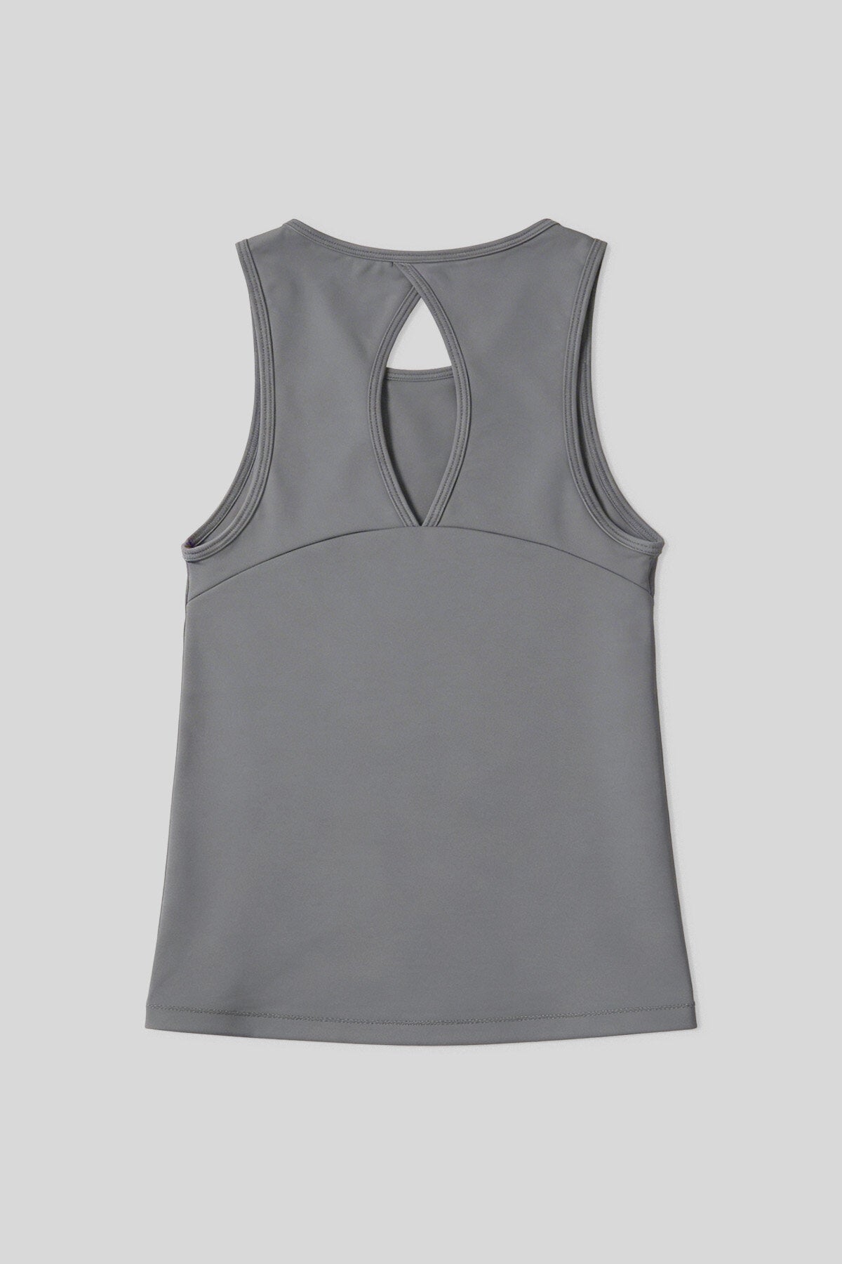 Koyu Gri Standart Fit Çapraz Sırt Detaylı Kadın Spor Atlet - 97296