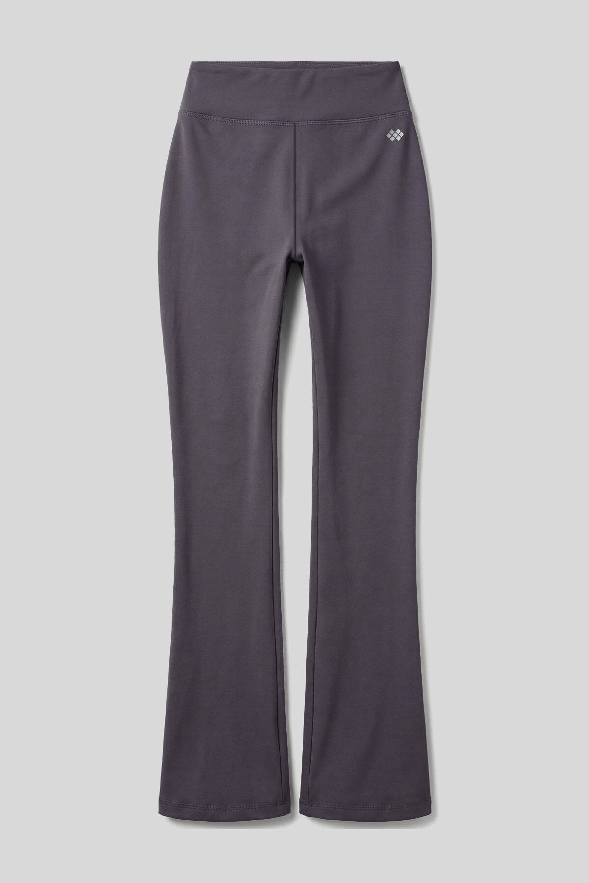 Koyu Gri Esnek Yüksek Bel Spor Performans Kadın İspanyol Paça Kadın Tayt - 94686