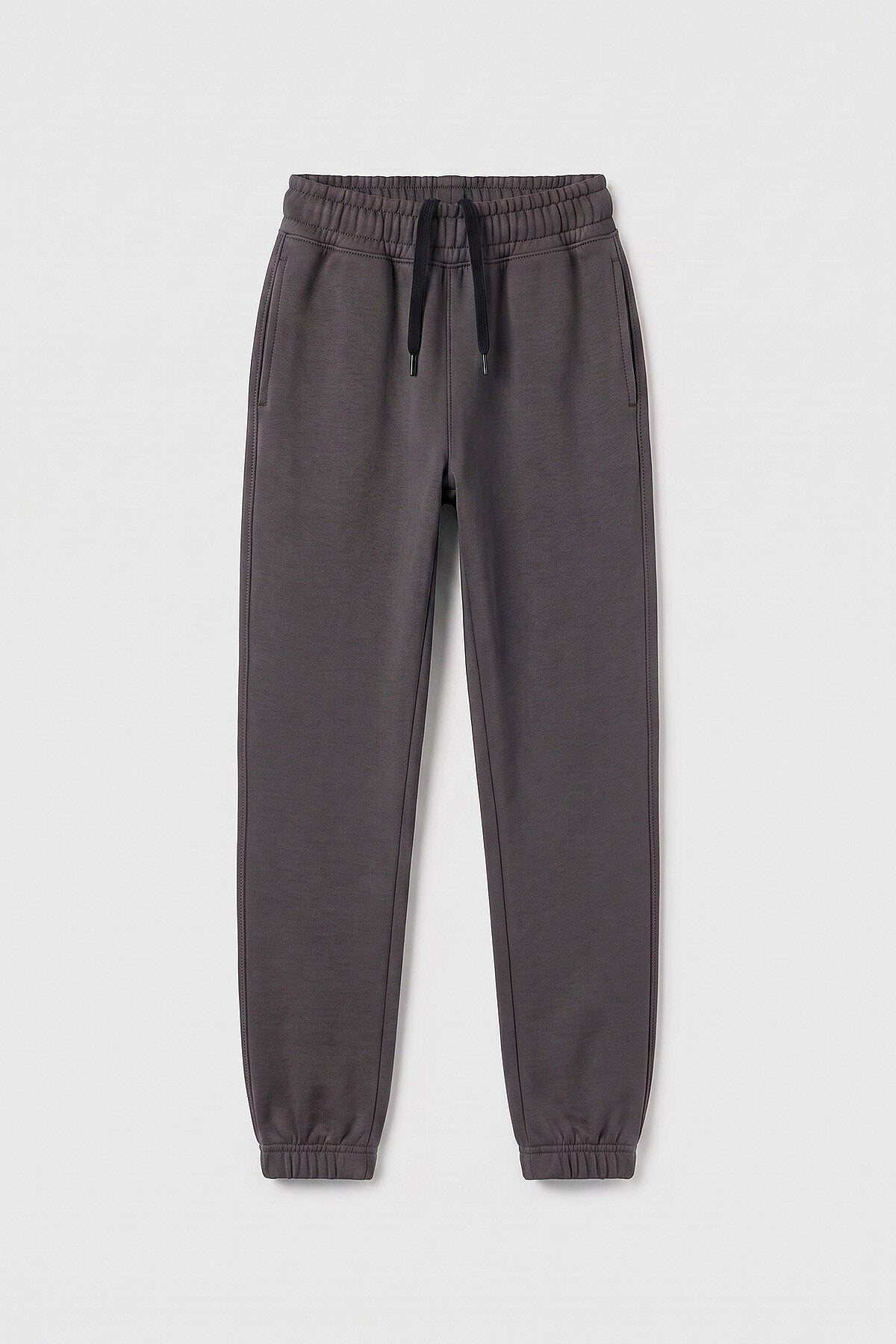 Koyu Gri Standart Fit Basic Kız Çocuk Eşofman Alt - 75194