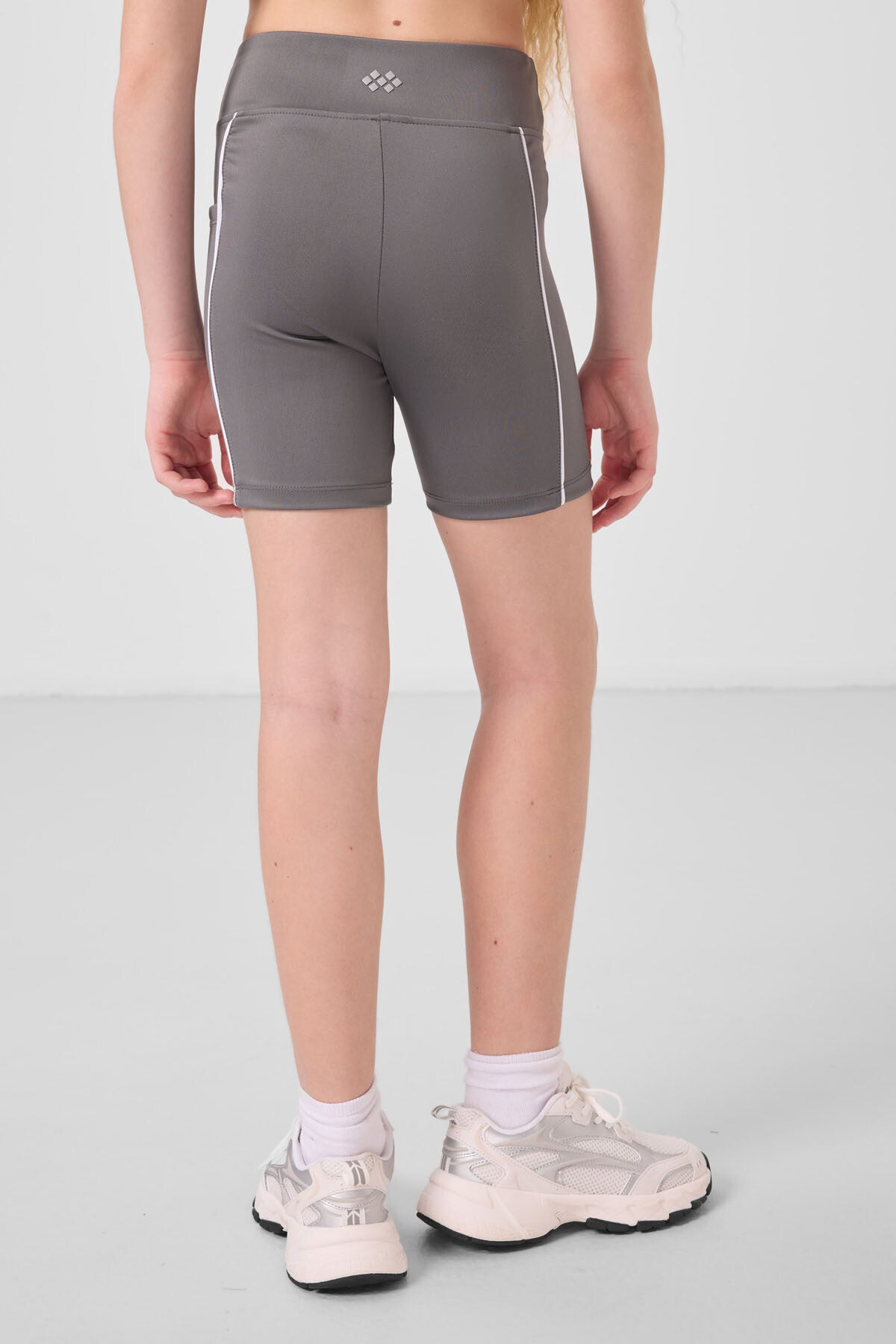 Koyu Gri Esnek Standart Fit Basic Performans Kız Çocuk Tayt - 75189