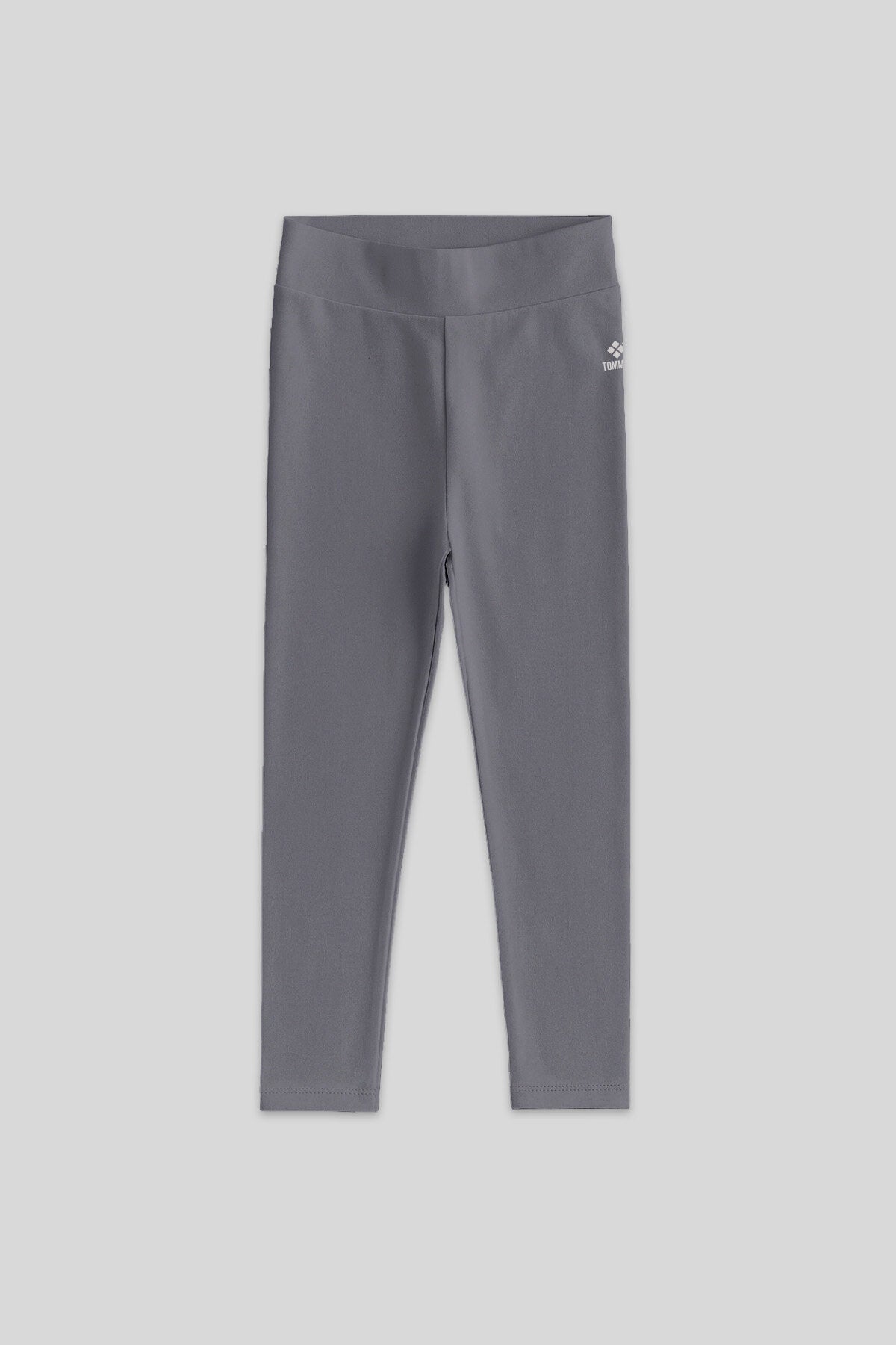 Koyu Gri Yüksek Bel Dar Paça Kız Çocuk Tayt - 75047