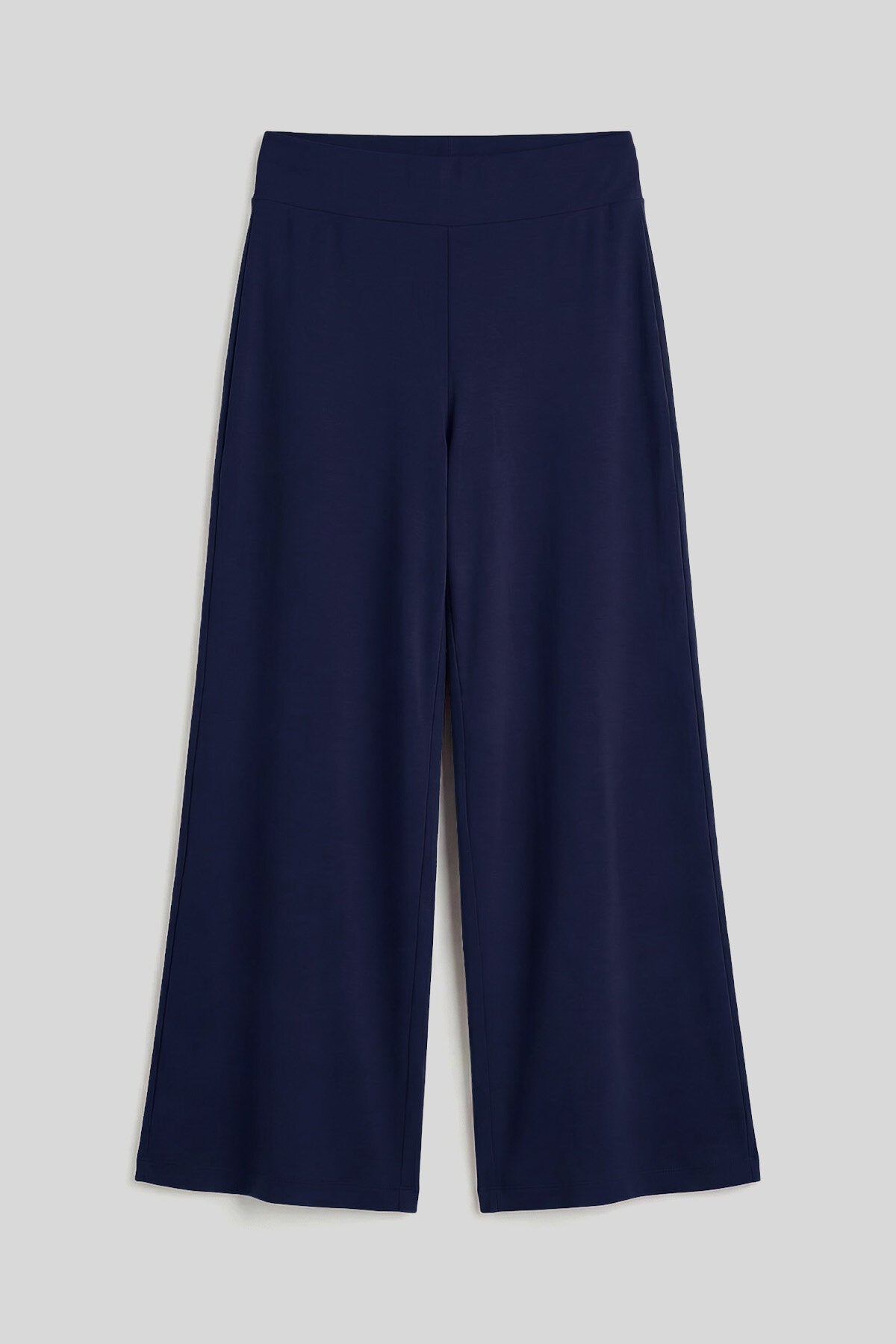 Koyu Mor Comfort Fit Geniş Paça Korsajlı Palazzo Kadın Pantolon - 94681
