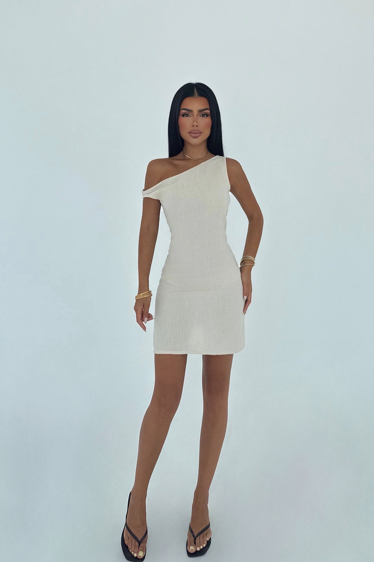 Krem Briola Mini Elbise ATE-3124