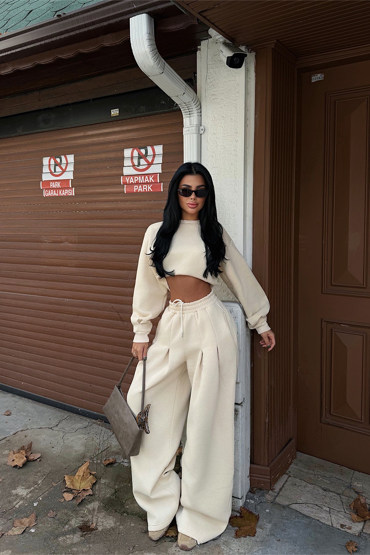 Krem Knox Eşofman Takımı ATE-3823