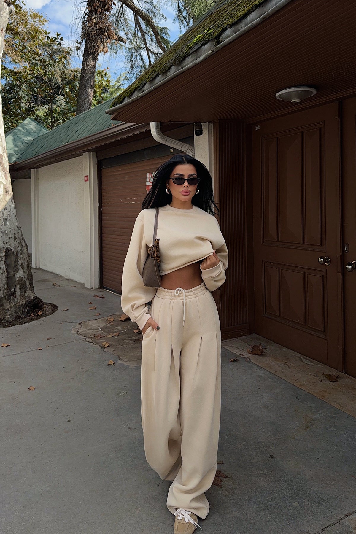 Krem Knox Eşofman Takımı ATE-3823