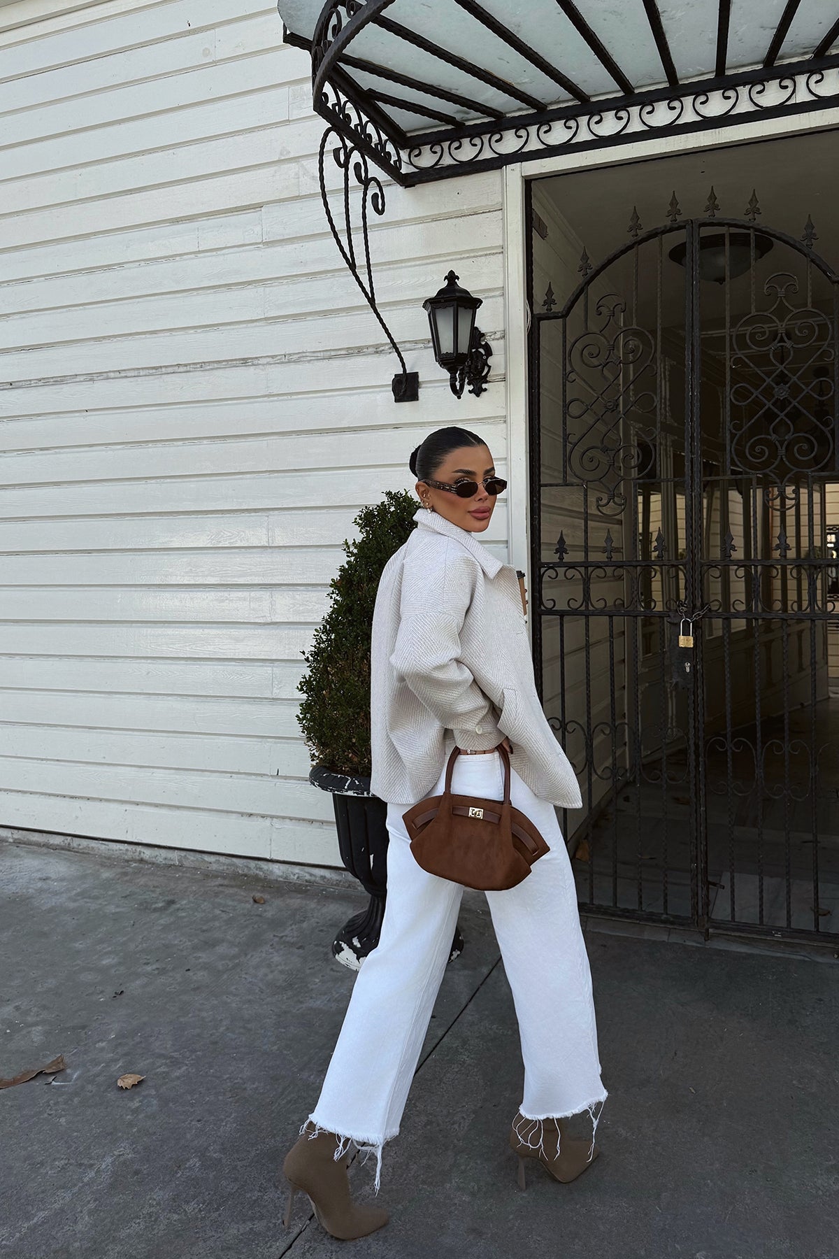 Krem Cep Detay Anjali Ceket ATE-1915