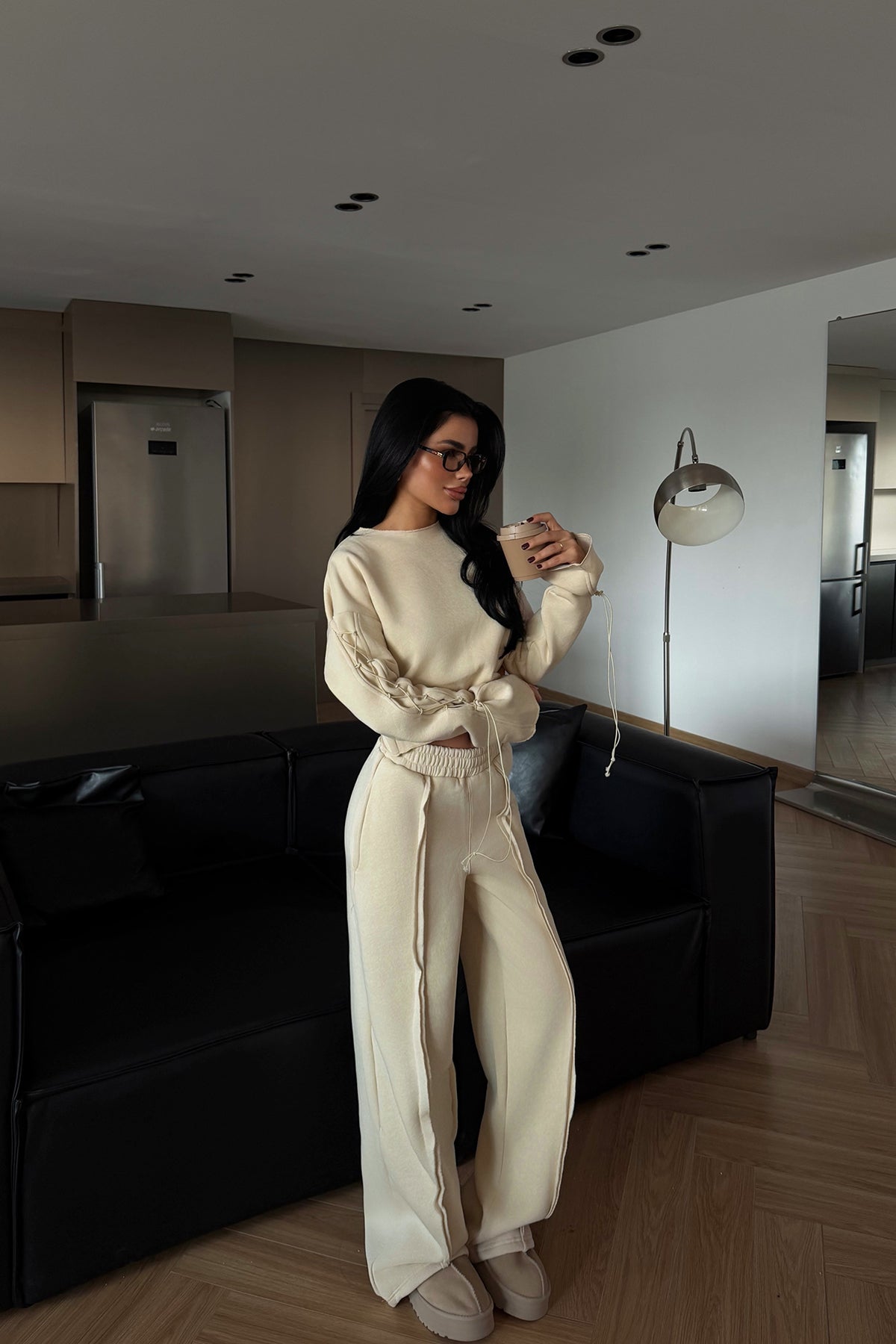 Krem Masego Eşofman Takımı ATE-4092