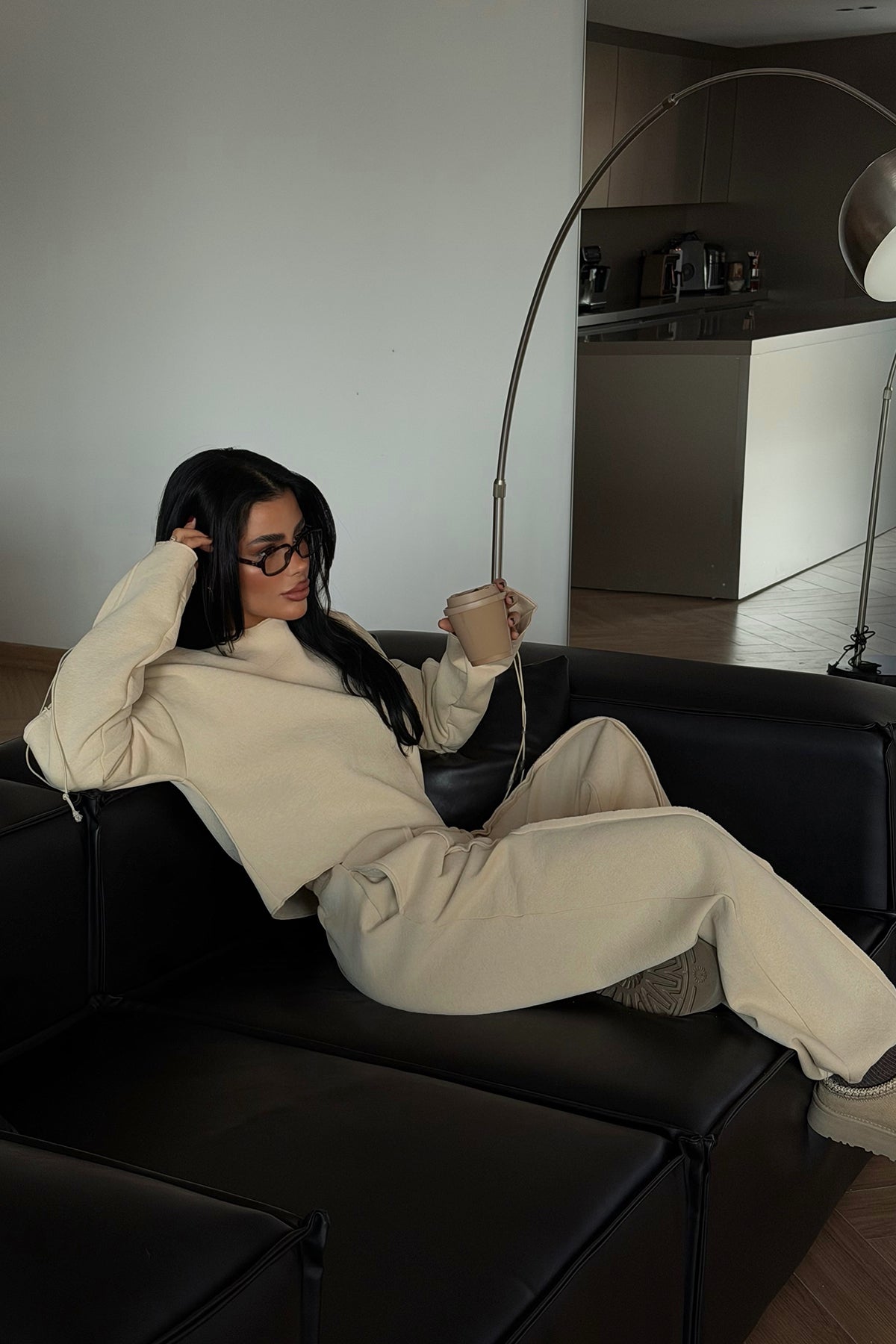 Krem Masego Eşofman Takımı ATE-4092