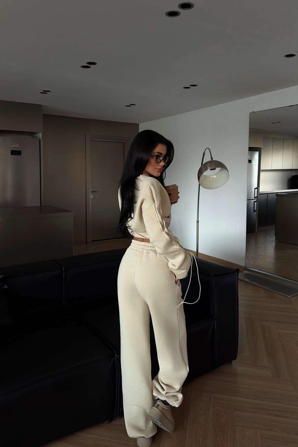 Krem Masego Eşofman Takımı ATE-4092