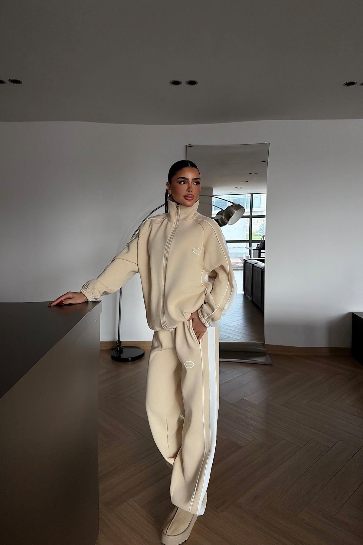 Krem Gionna Eşofman Takımı ATE-4350