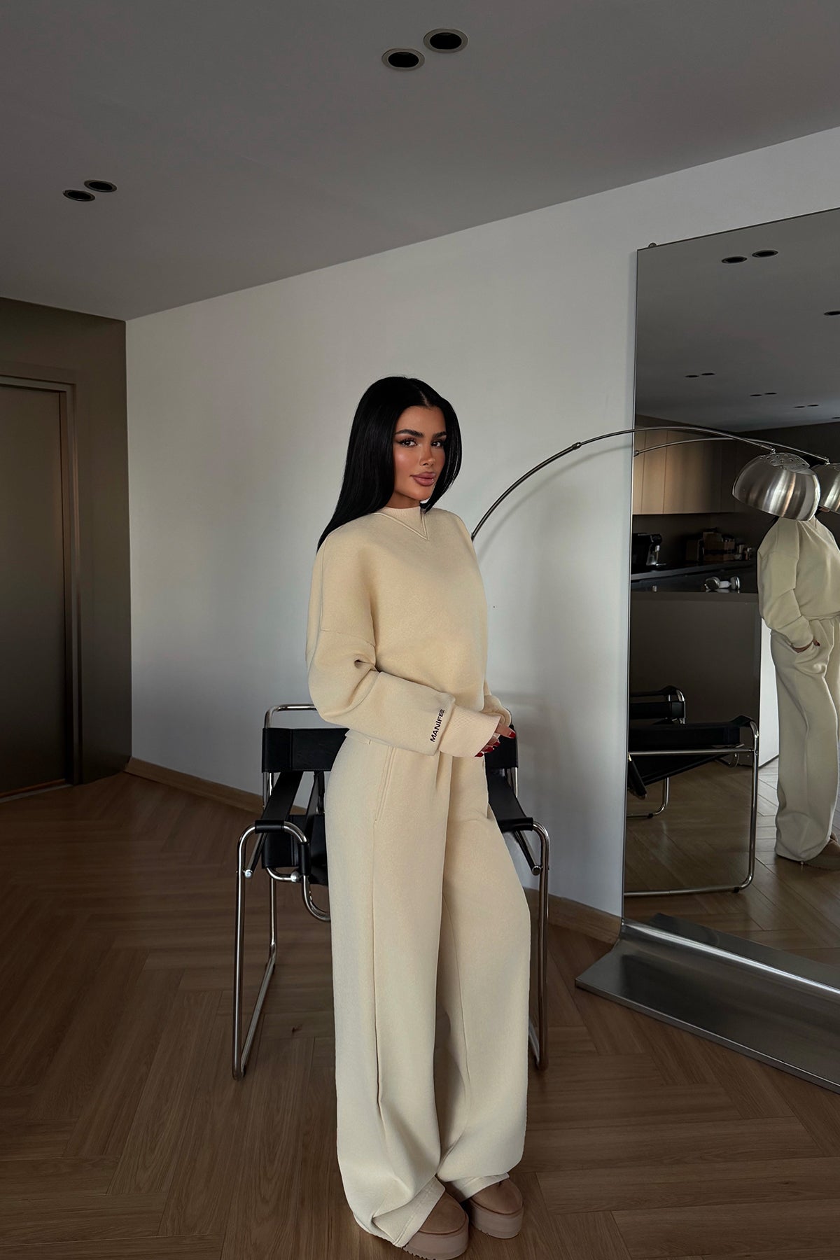 Krem Manifest Eşofman Takımı ATE-4165