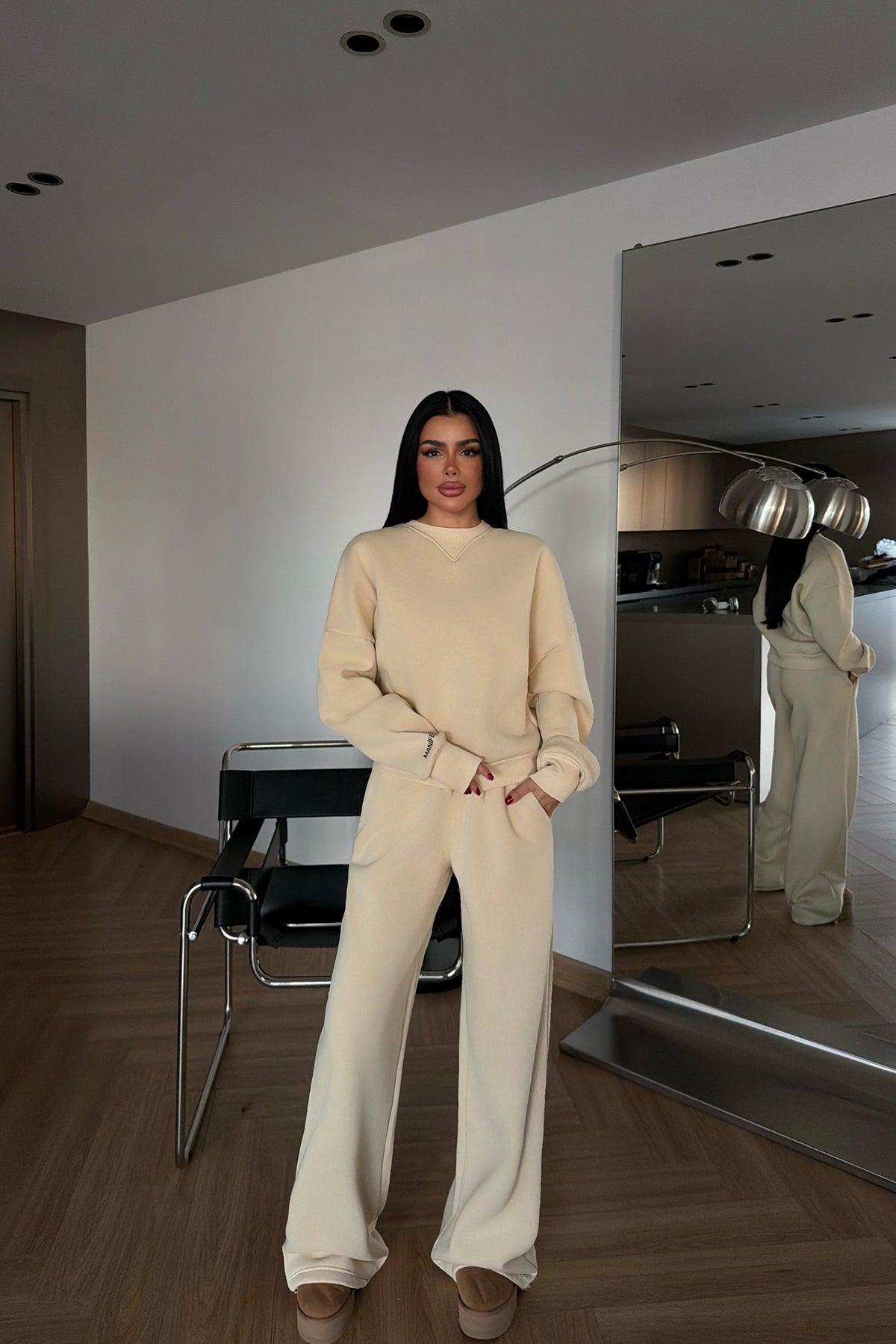 Krem Manifest Eşofman Takımı ATE-4165