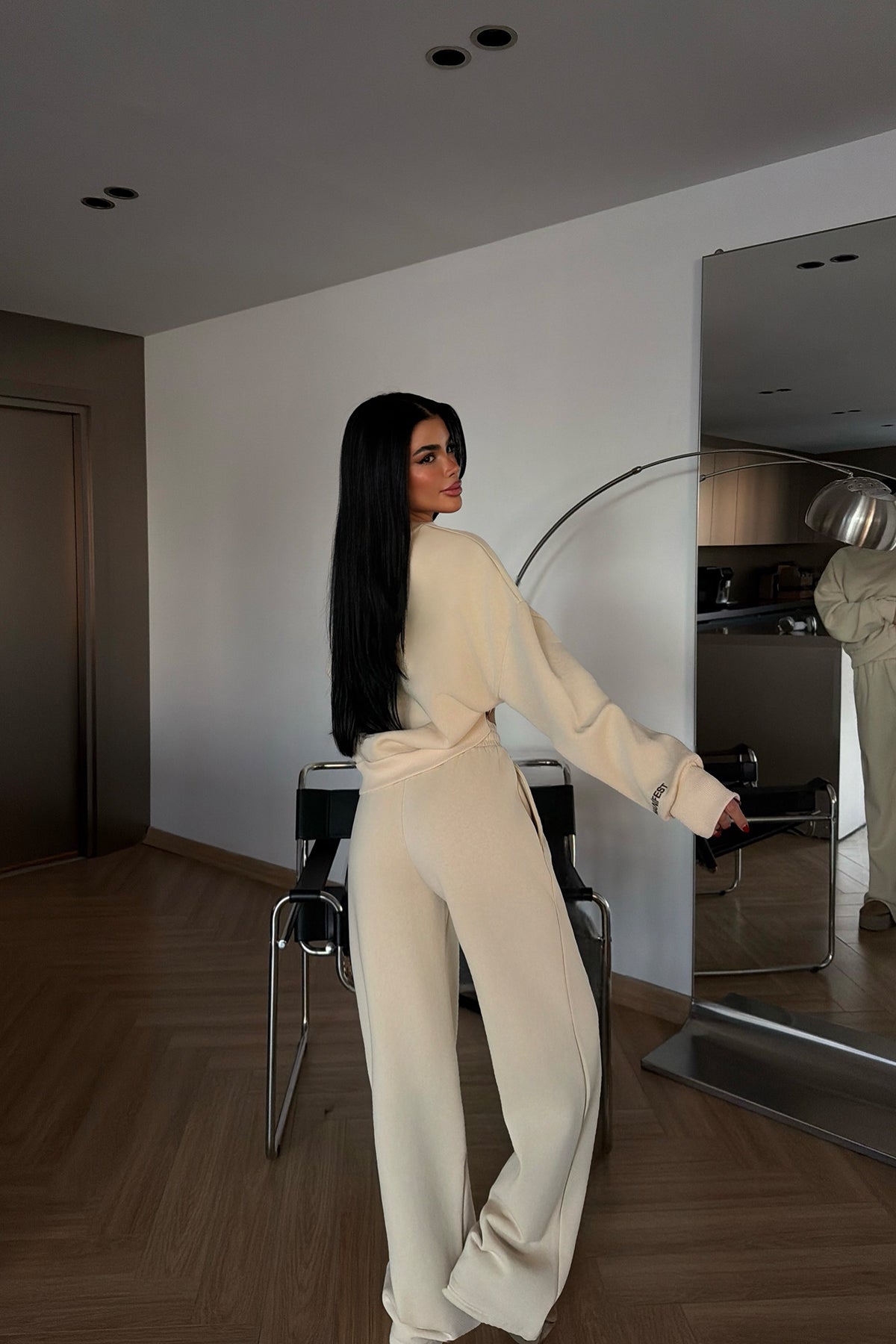 Krem Manifest Eşofman Takımı ATE-4165