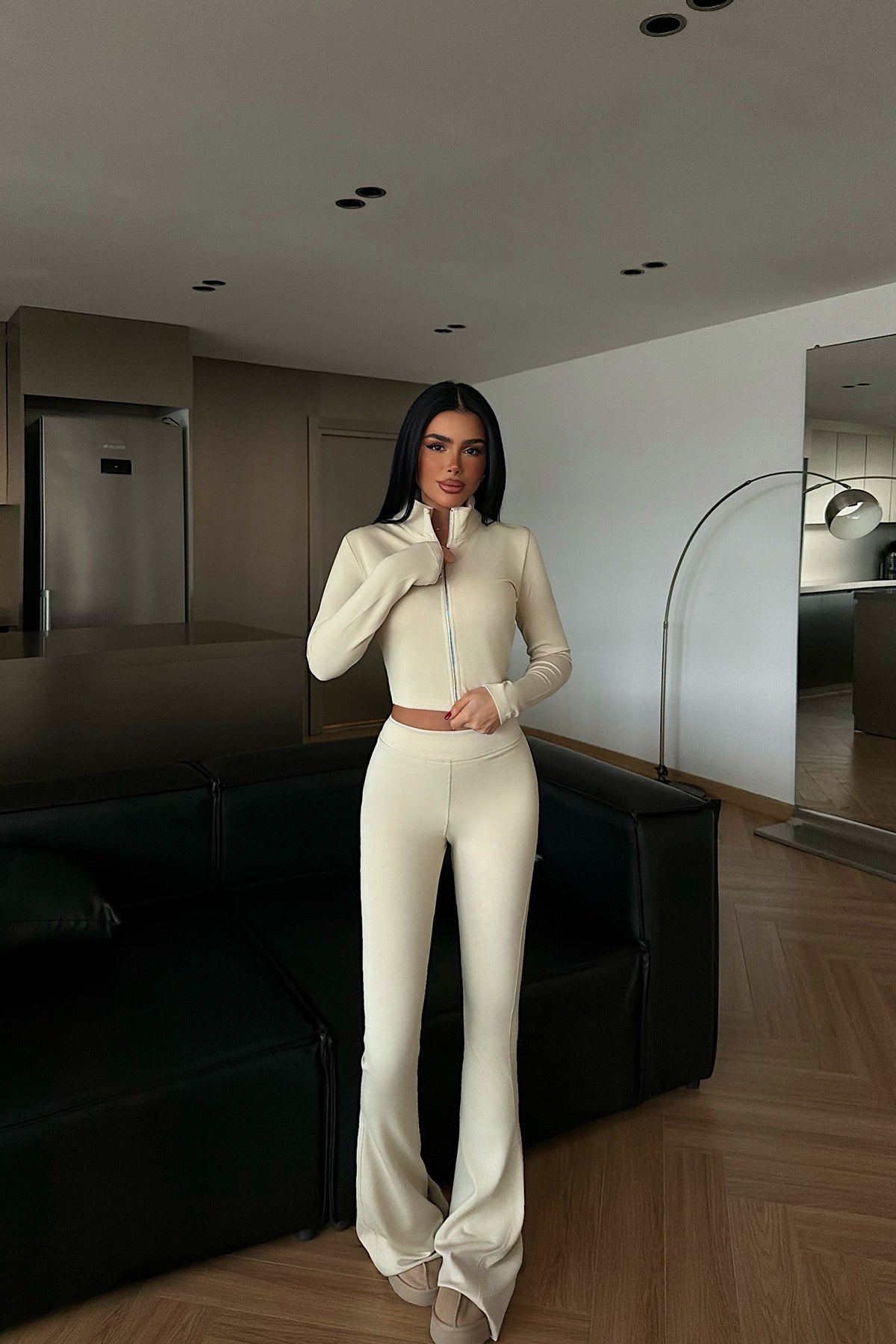 Krem Bericca Eşofman Takımı ATE-4099