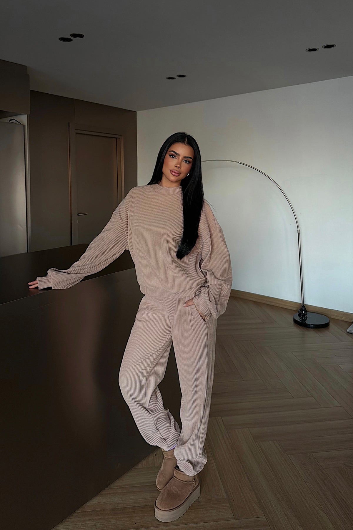 Krem Brimsley Alt Üst Takım ATE-2745