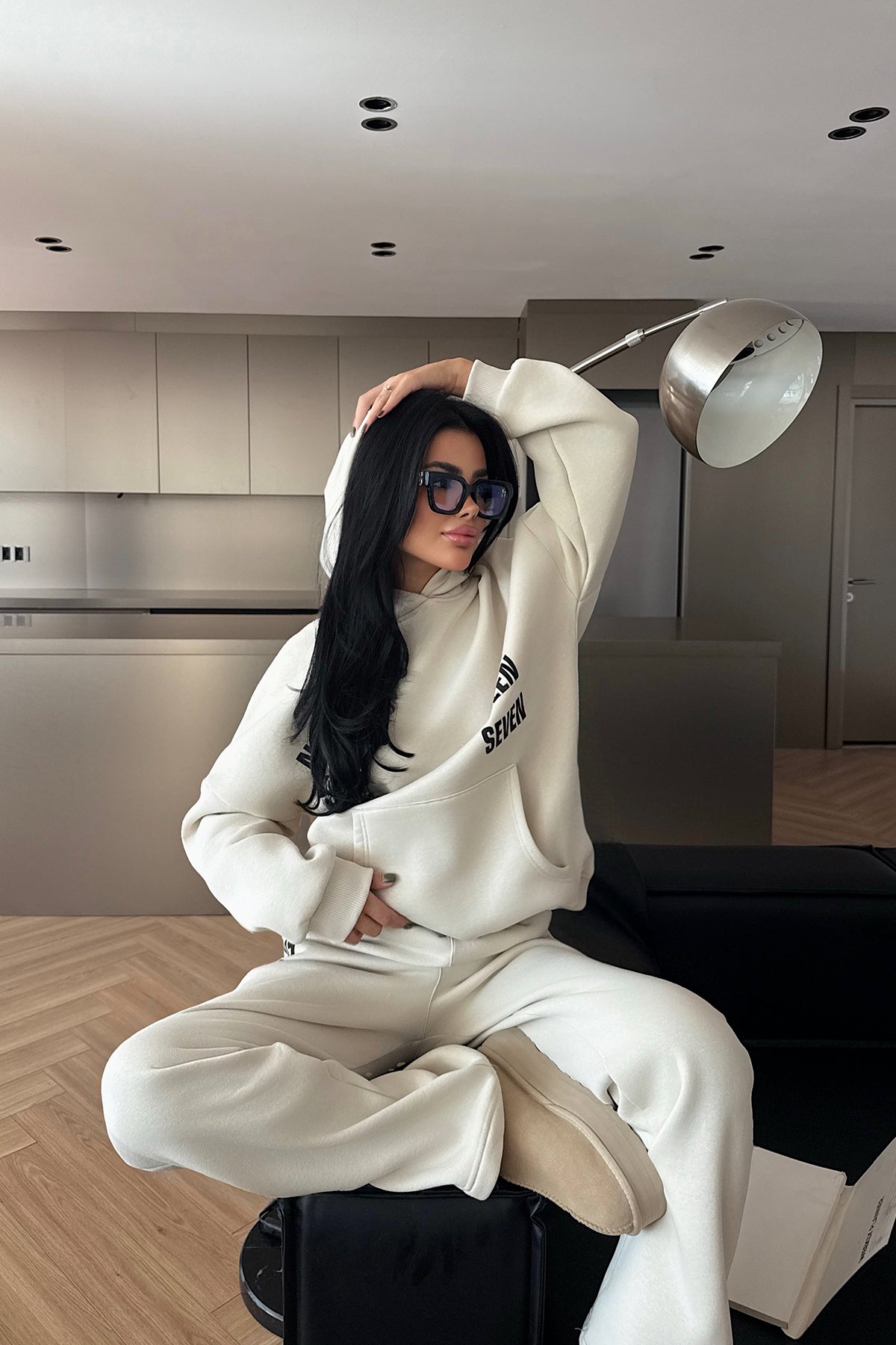 Krem Darcey Eşofman Takım ATE-3709