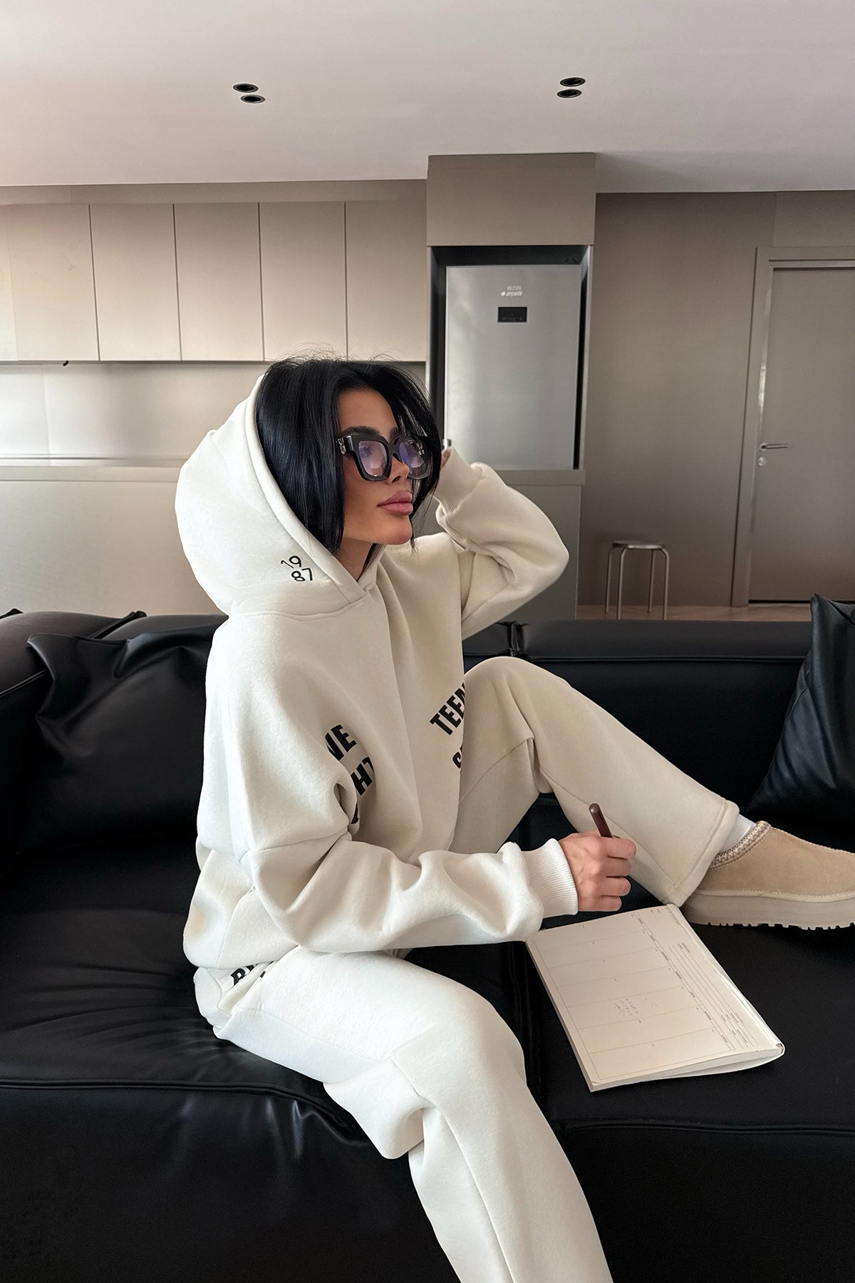 Krem Darcey Eşofman Takım ATE-3709