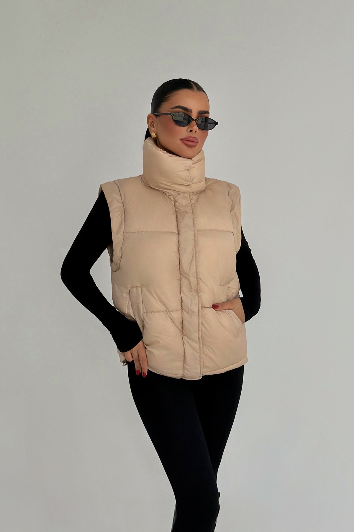 Krem Alpi Şişme Yelek ATE-3803