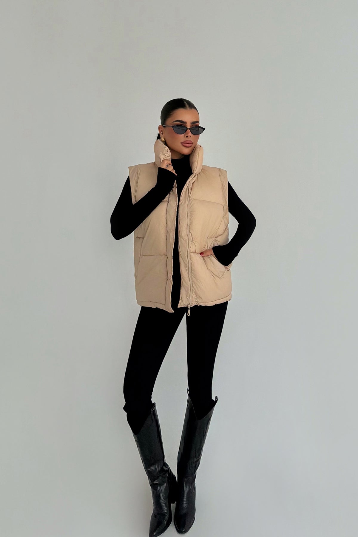 Krem Alpi Şişme Yelek ATE-3803