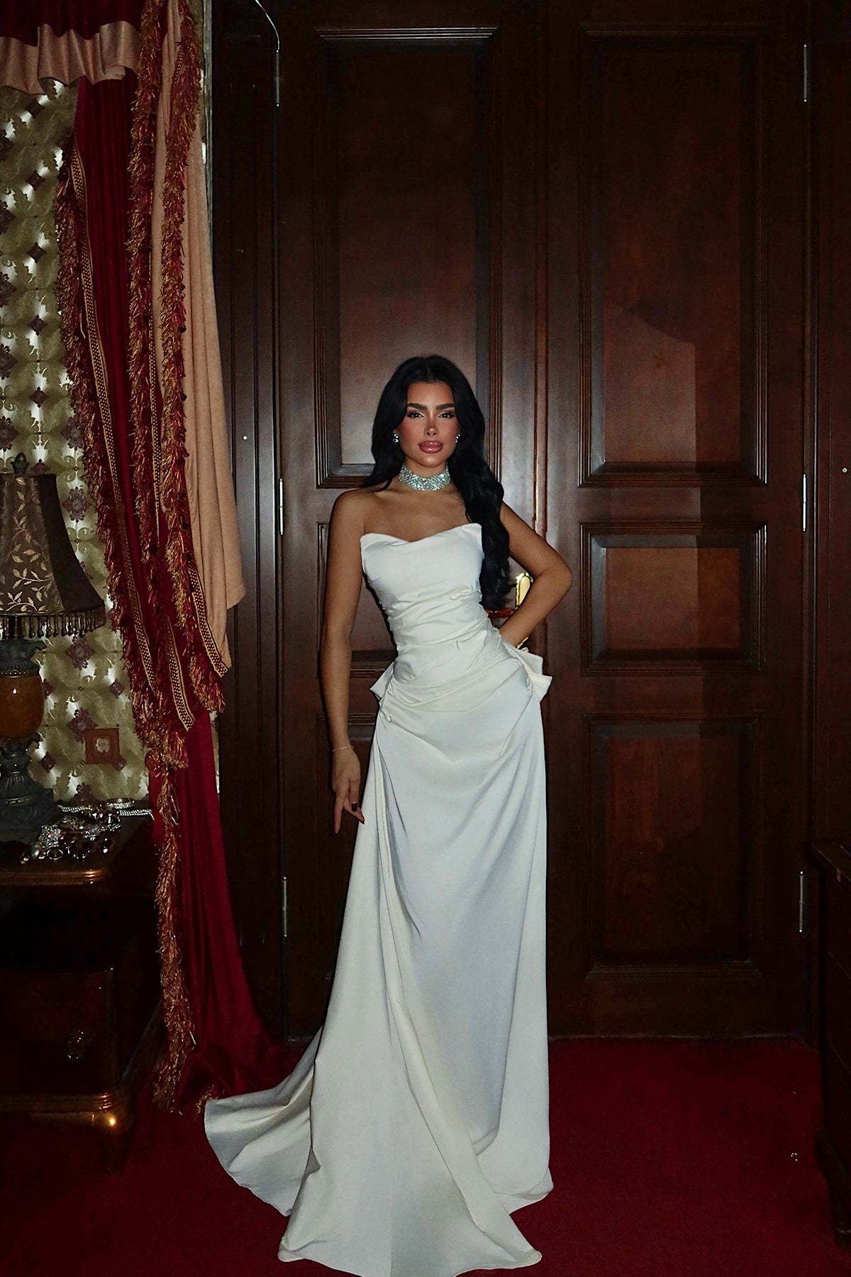 Lilou fiyonk detaylı abiye ATE-4043 XS