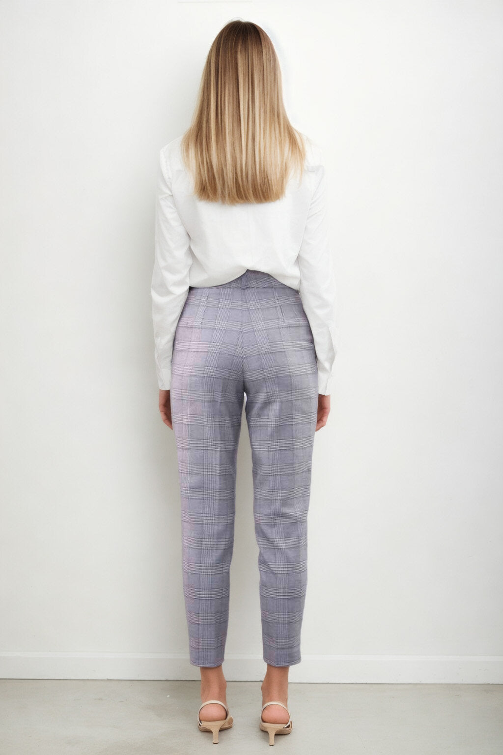Küçük Cep Detaylı Ekose Pantolon