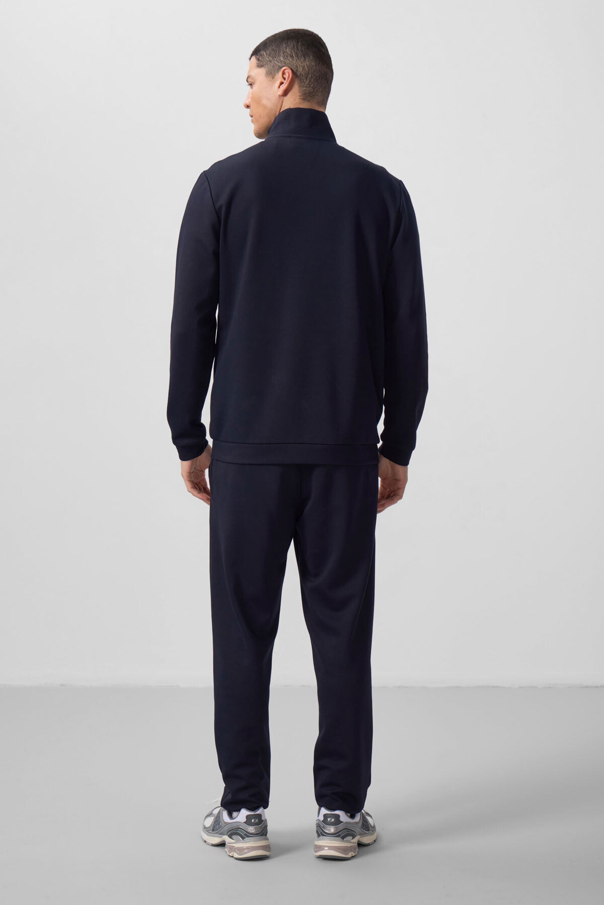 Lacivert Yüzeyi Dokulu Rahat Form Erkek Eşofman Takım - 85273