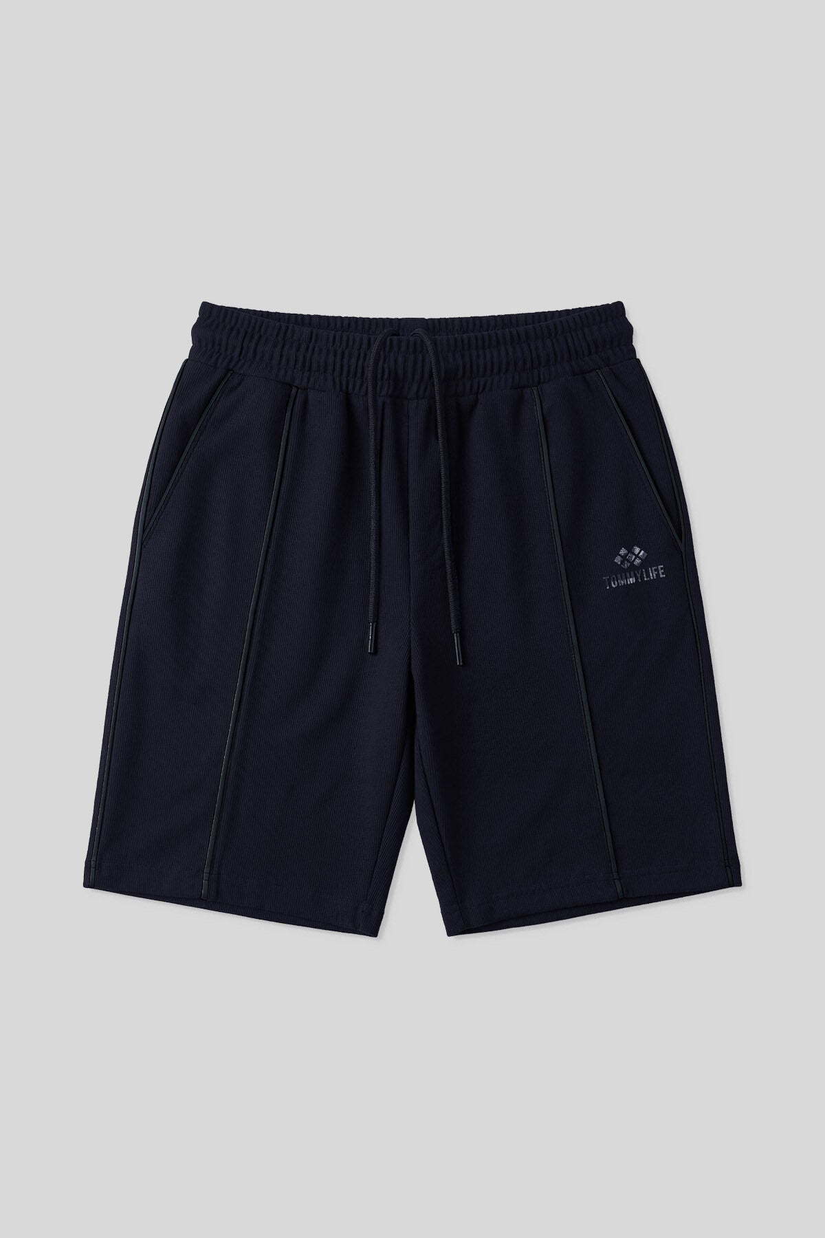 Lacivert Oversize Fit Basic Ön Dikiş Detaylı Erkek Şort - 81283