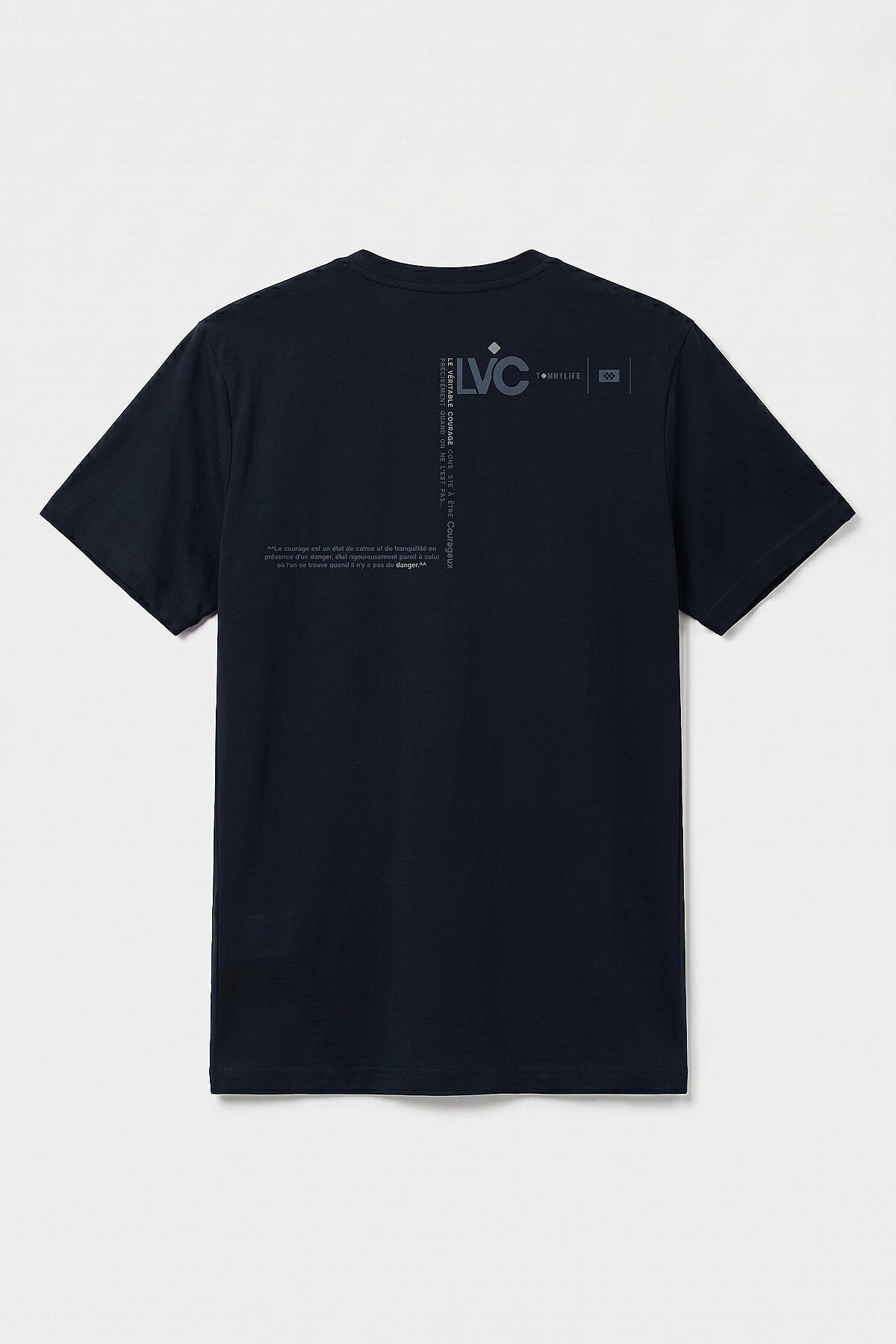 Lacivert Standart Fit Baskılı Kısa Kollu Erkek T-Shirt - 88440