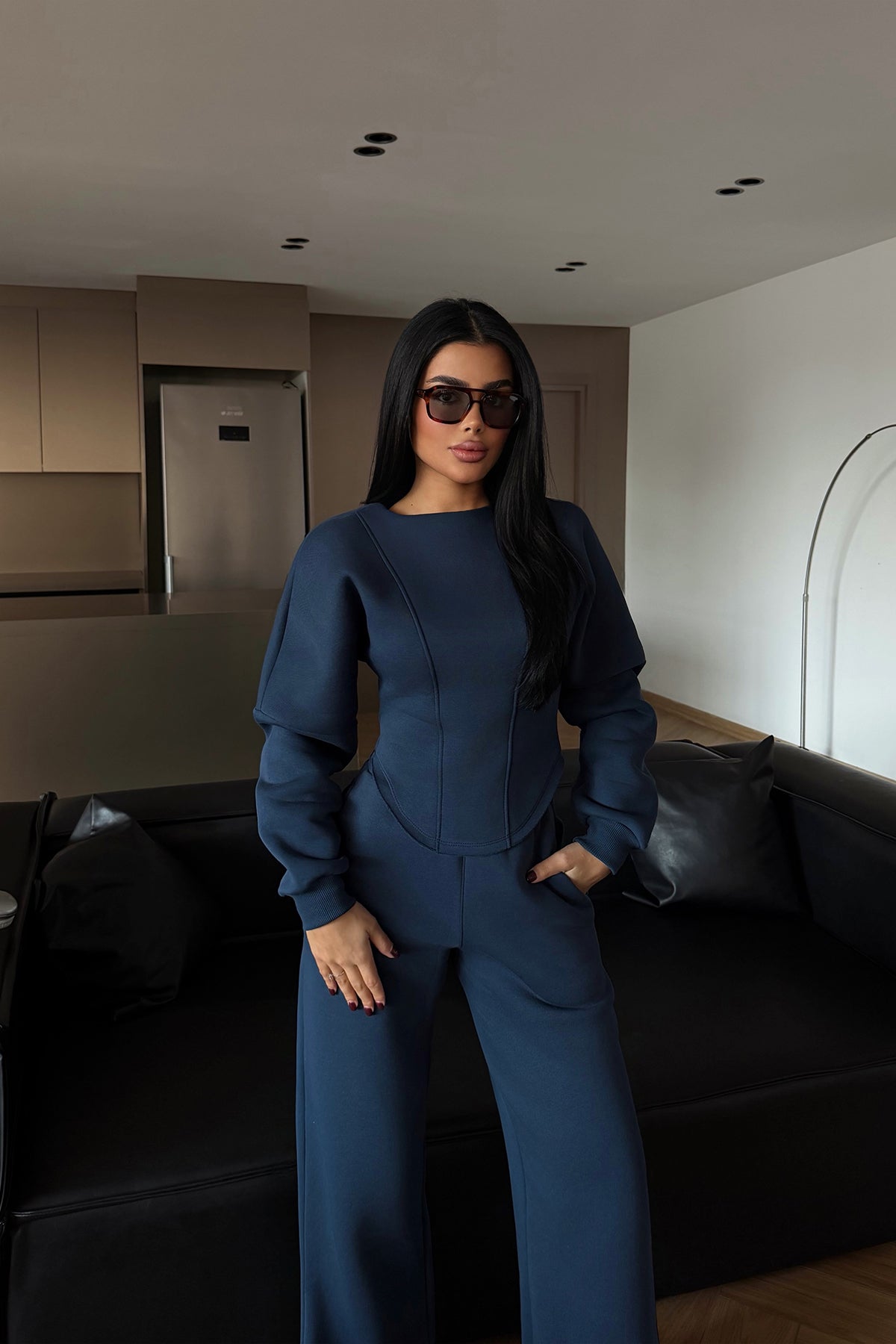 Lacivert Oska Eşofman Takımı ATE-4105