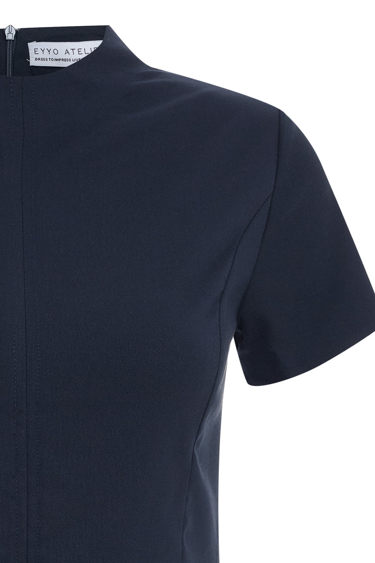 Lacivert Tiya Mini Elbise ATE-2099