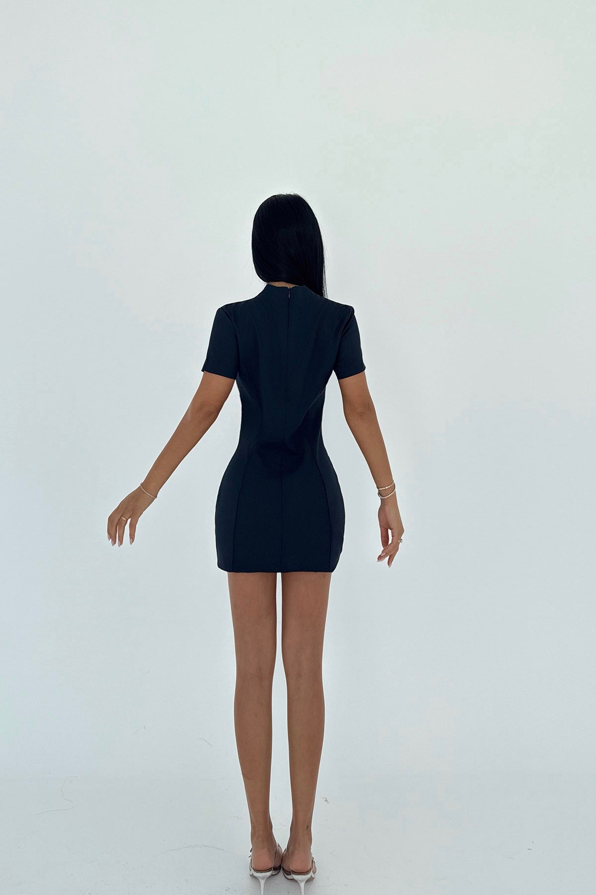 Lacivert Tiya Mini Elbise ATE-2099
