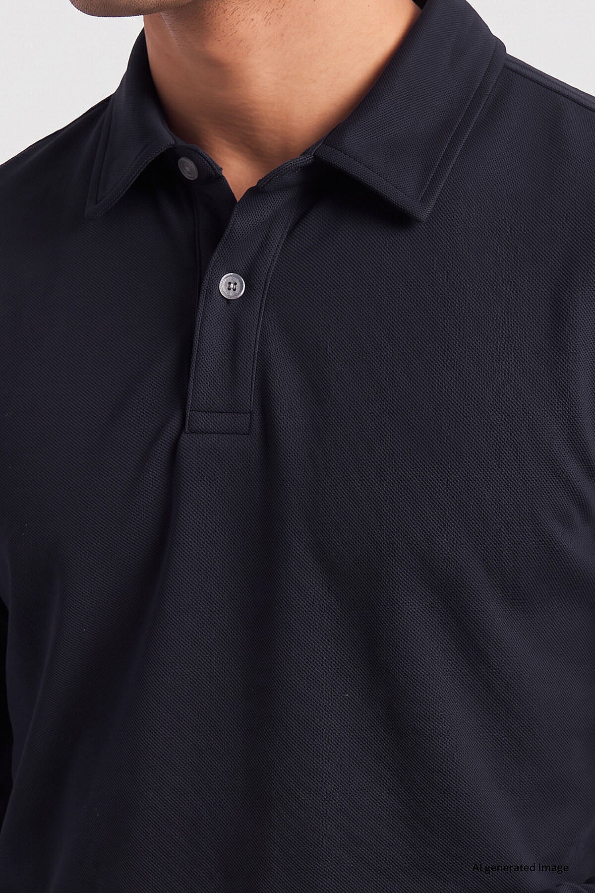 Lacivert Rahat Form Basic Erkek Polo Yaka T-Shirt - 88512