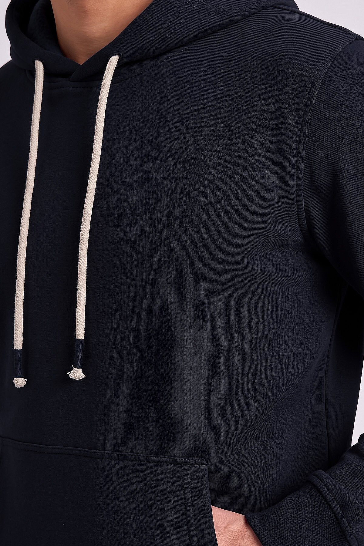 Lacivert Standart Kalıp Basic Erkek Sweatshirt - 88513