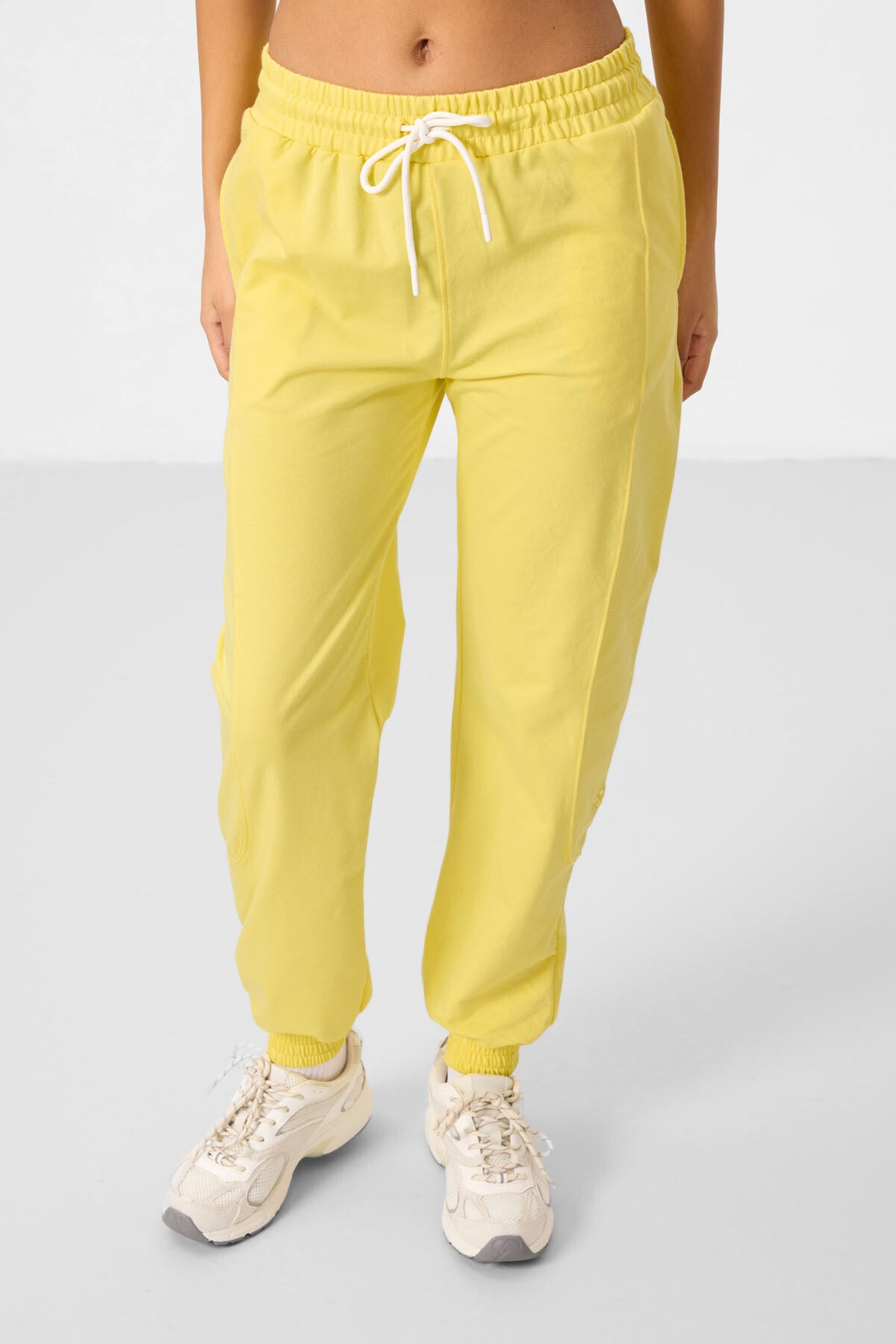 Limon O Yaka Basic Oversize Kadın Eşofman Tunik Takım - 95347