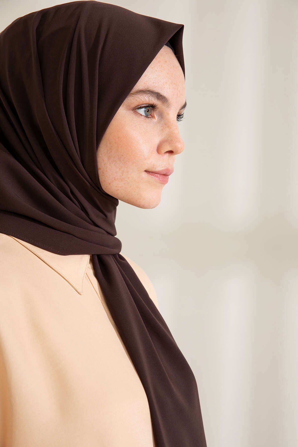 Medine İpeği Şal - Acı Kahve