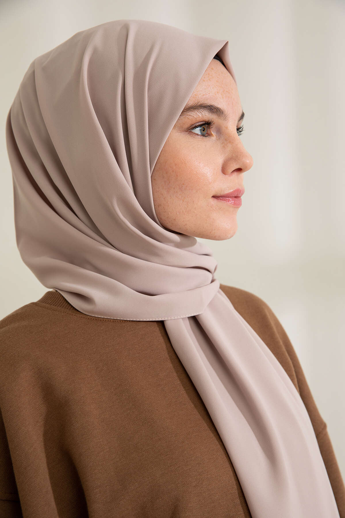 Medine İpeği Şal - Latte