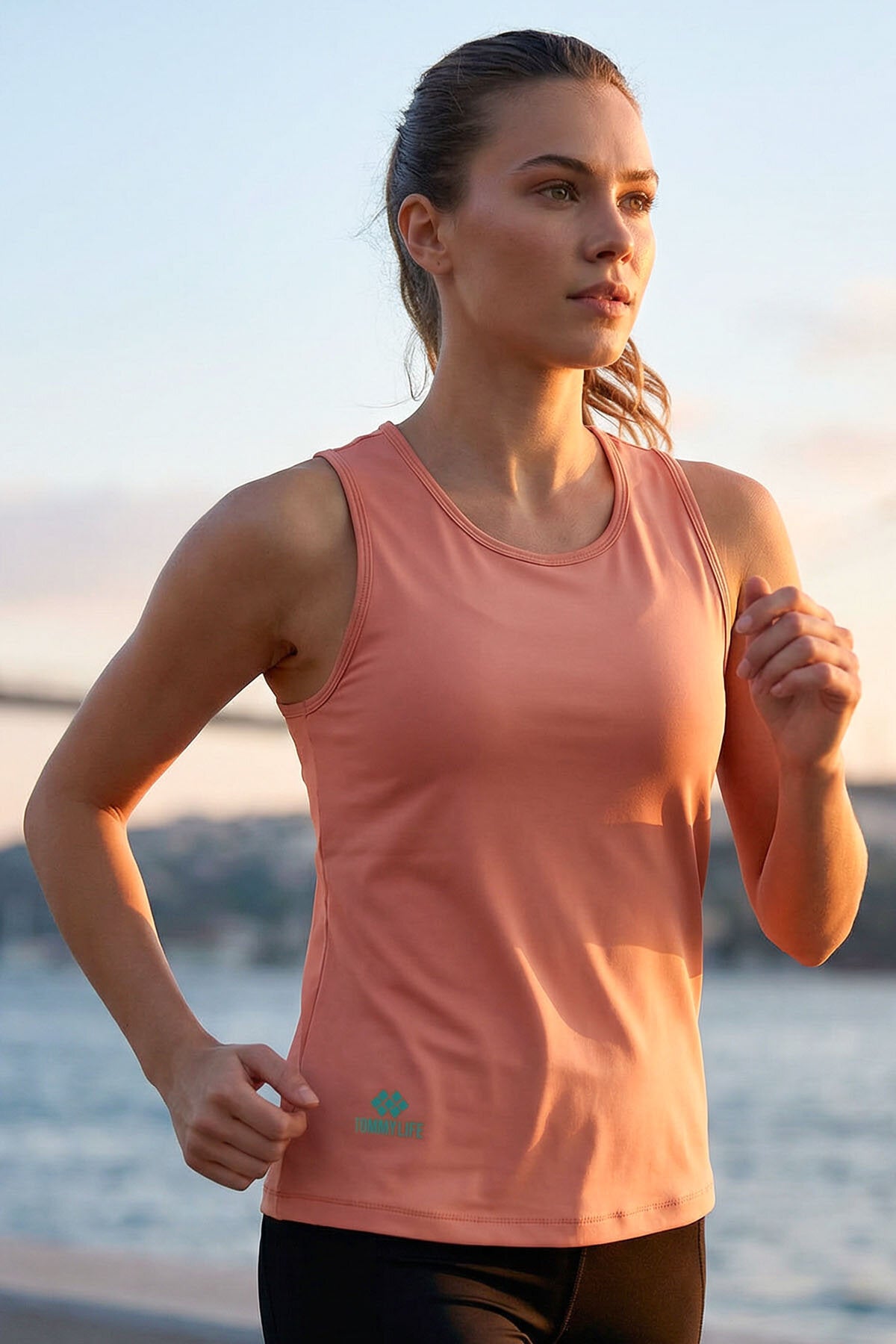 Mercan Standart Fit Çapraz Sırt Detaylı Kadın Spor Atlet - 97296