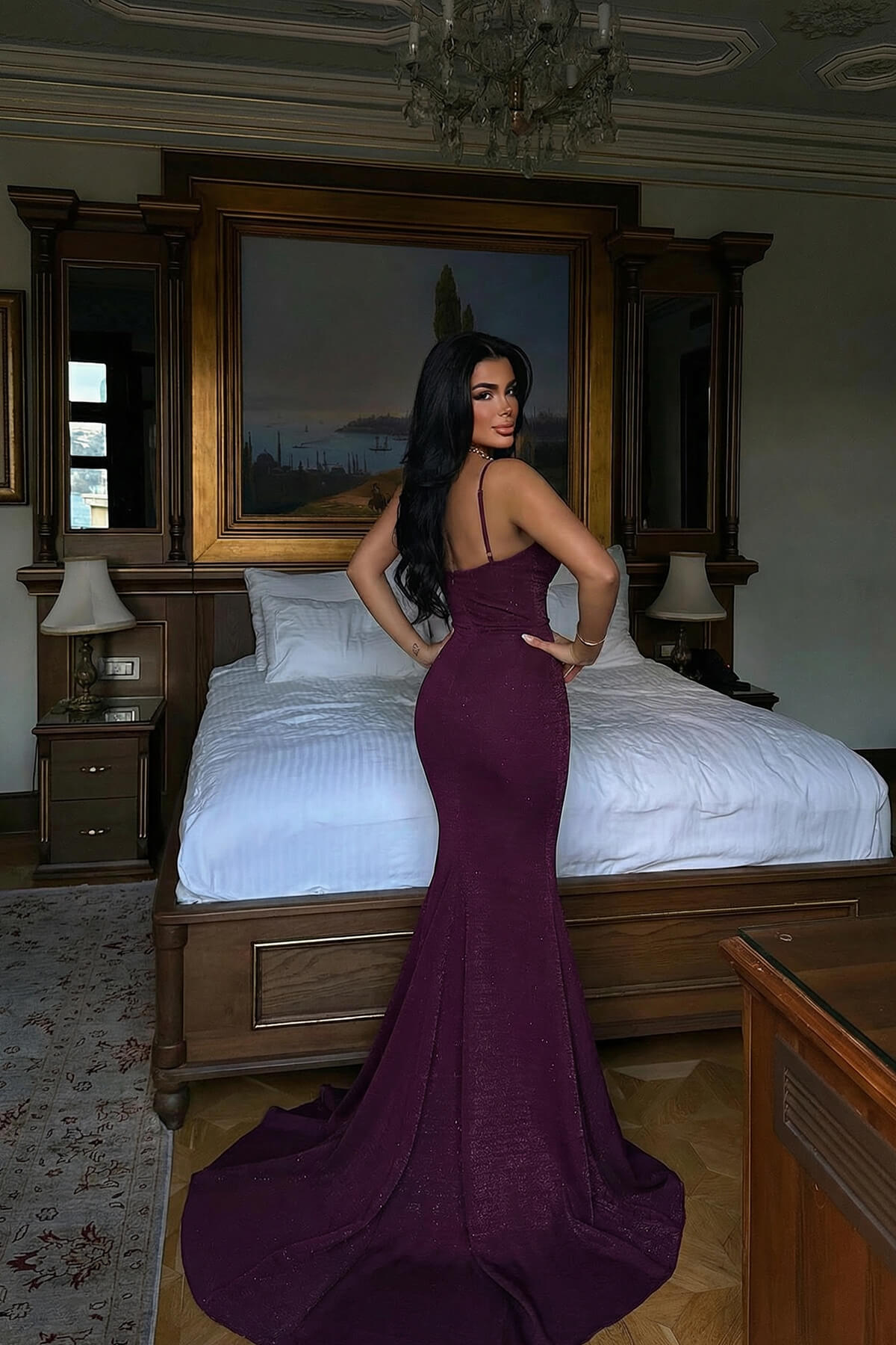 Mor Gorria elbise ATE-4472