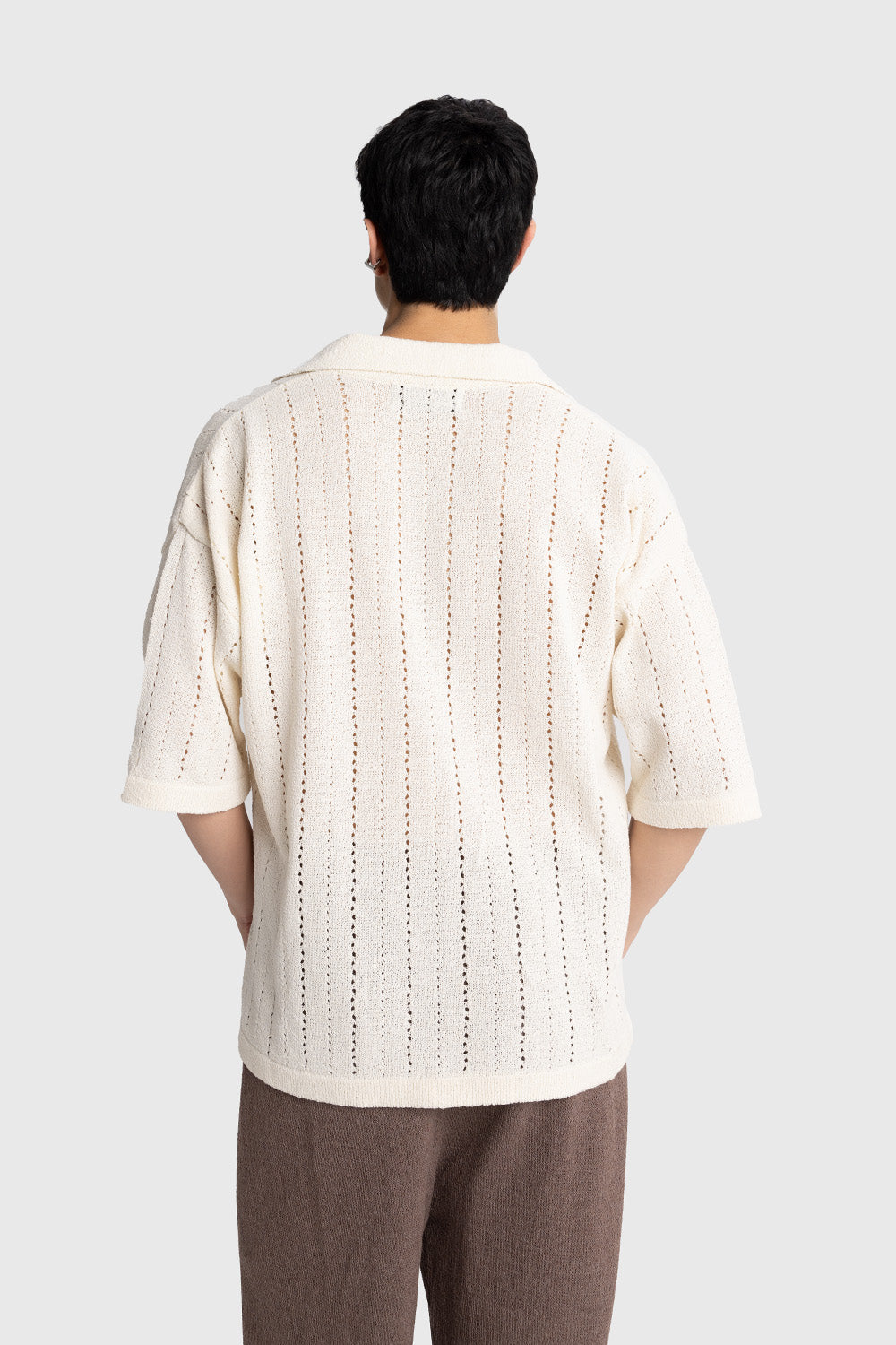 ÖRME TRIKO T-SHIRT - BEJ S