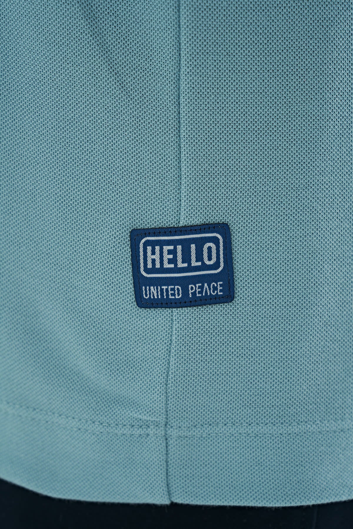 Açık Mavi Yazı Nakışlı Baskı Detaylı Standart Kalıp Polo Yaka Erkek T-Shirt - 88239